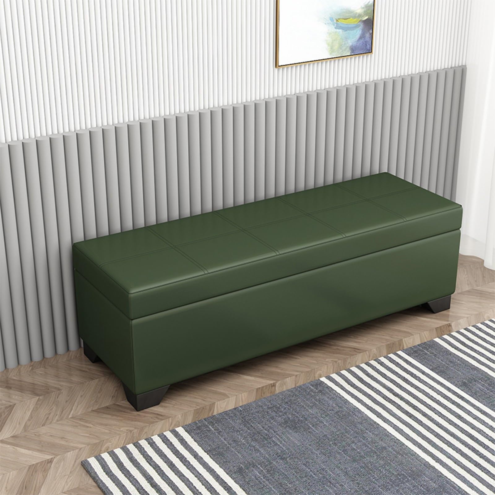 GHFXSCV Premium Shoe Bench with Flip-Top Lid, Multi-Functional Entryway Storage Seat, Upholstered Footrest, Sturdy Design, Home Decor, (L 100 * 40 * 40CM/39.4 * 15.7 * 15.7IN)