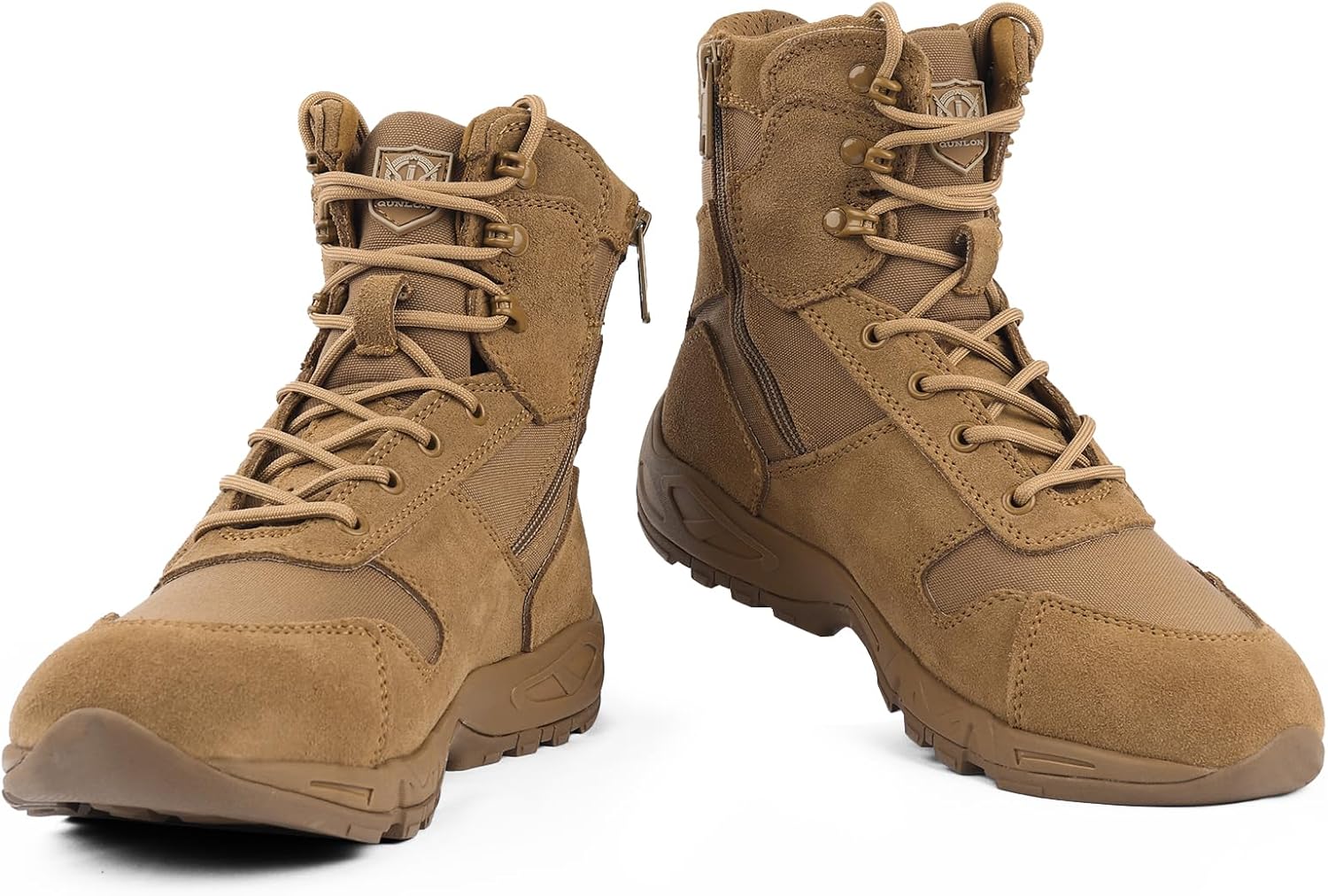 QUNLON Tactical Military Combat Boots Lightweight Desert Jungle Army Work Outdoor Motorcycle Boots Side Zipper - Image 9