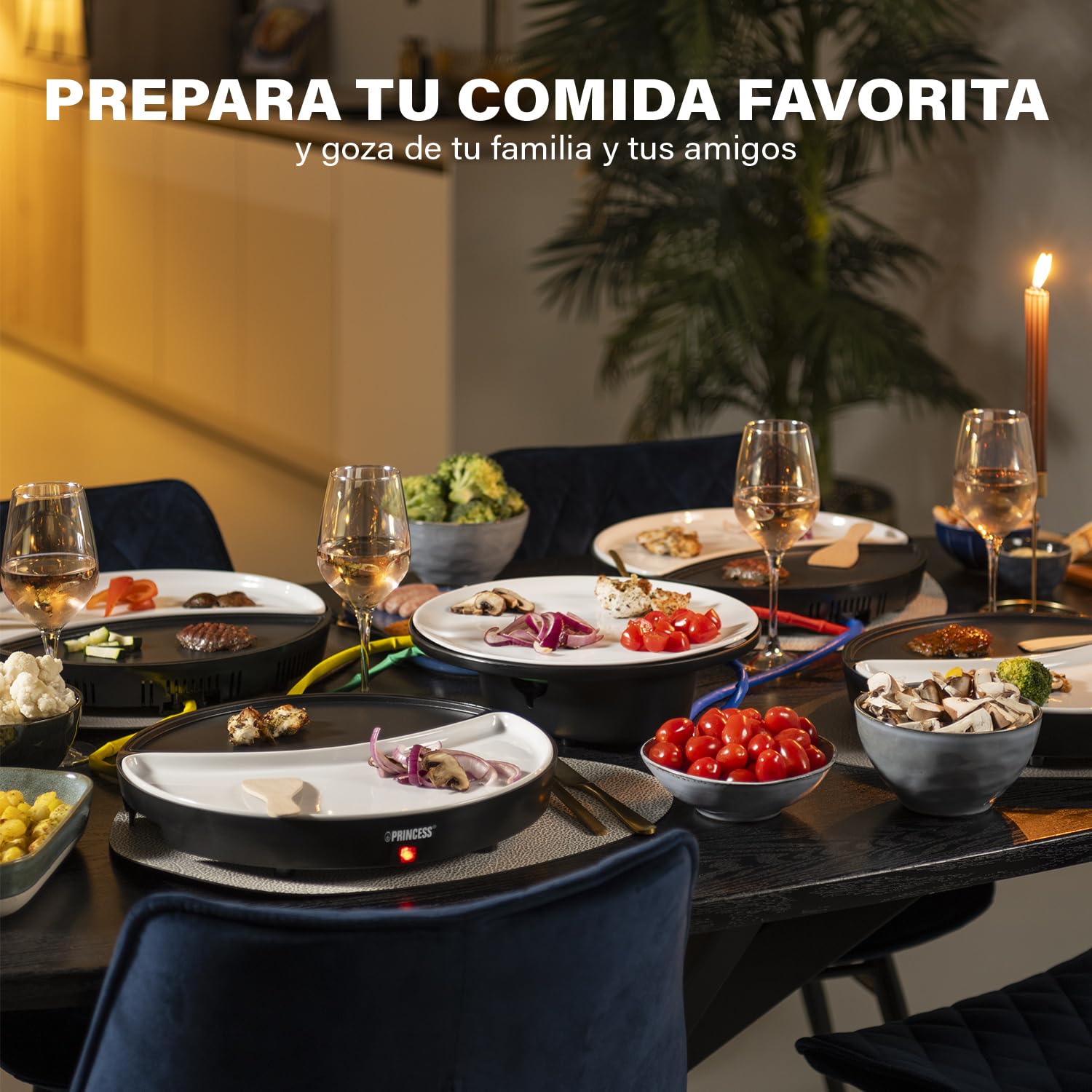 Princess 103080 Dinner4All Parrilla Adecuada para 4 Personas