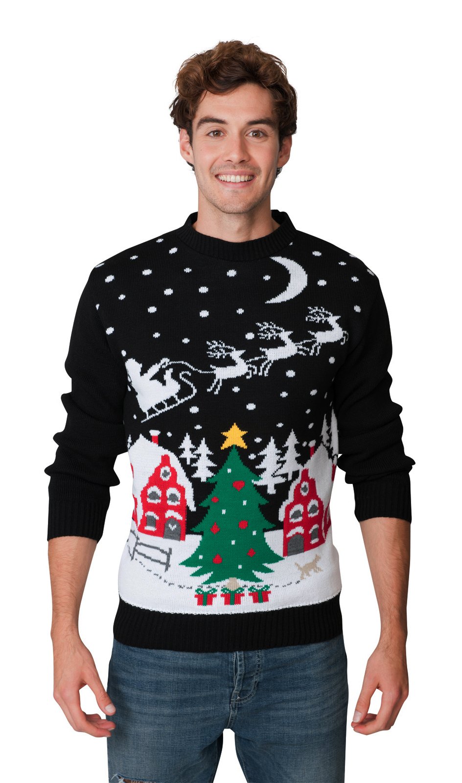 HSA Christmas Xmas Mens Jumper Novelty Fairisle Sweater Jumper Womens Unisex