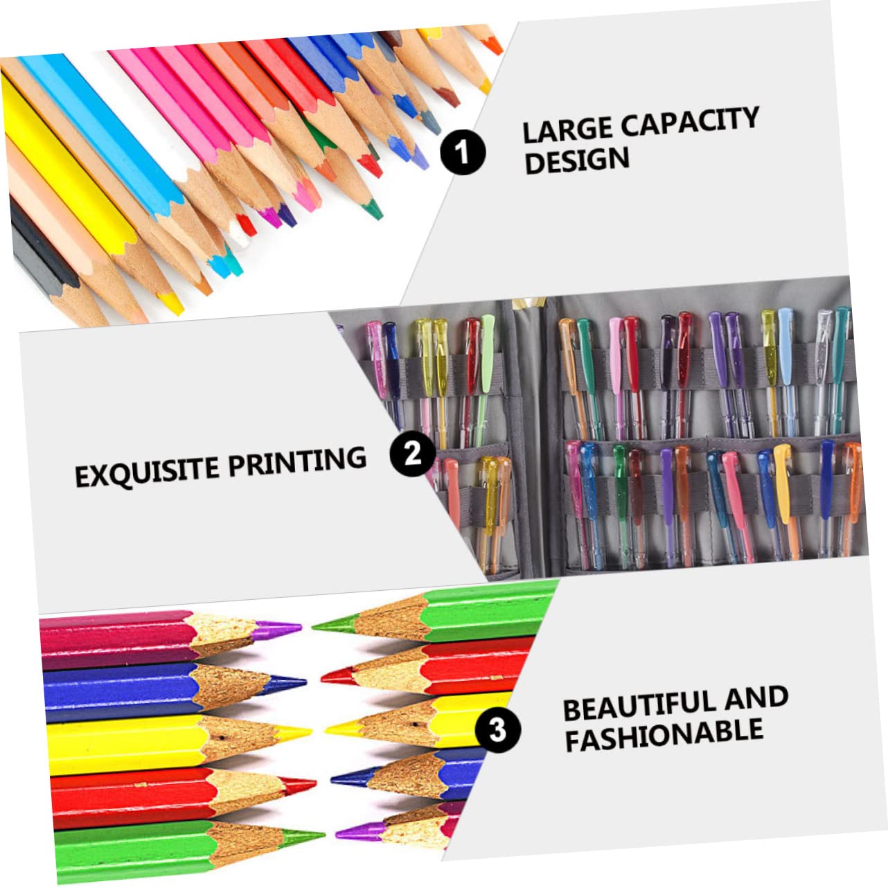 Operitacx Estuche para Lápices De Alta Capacidad Almacenamiento De Papelería Oxford Diseño Portátil