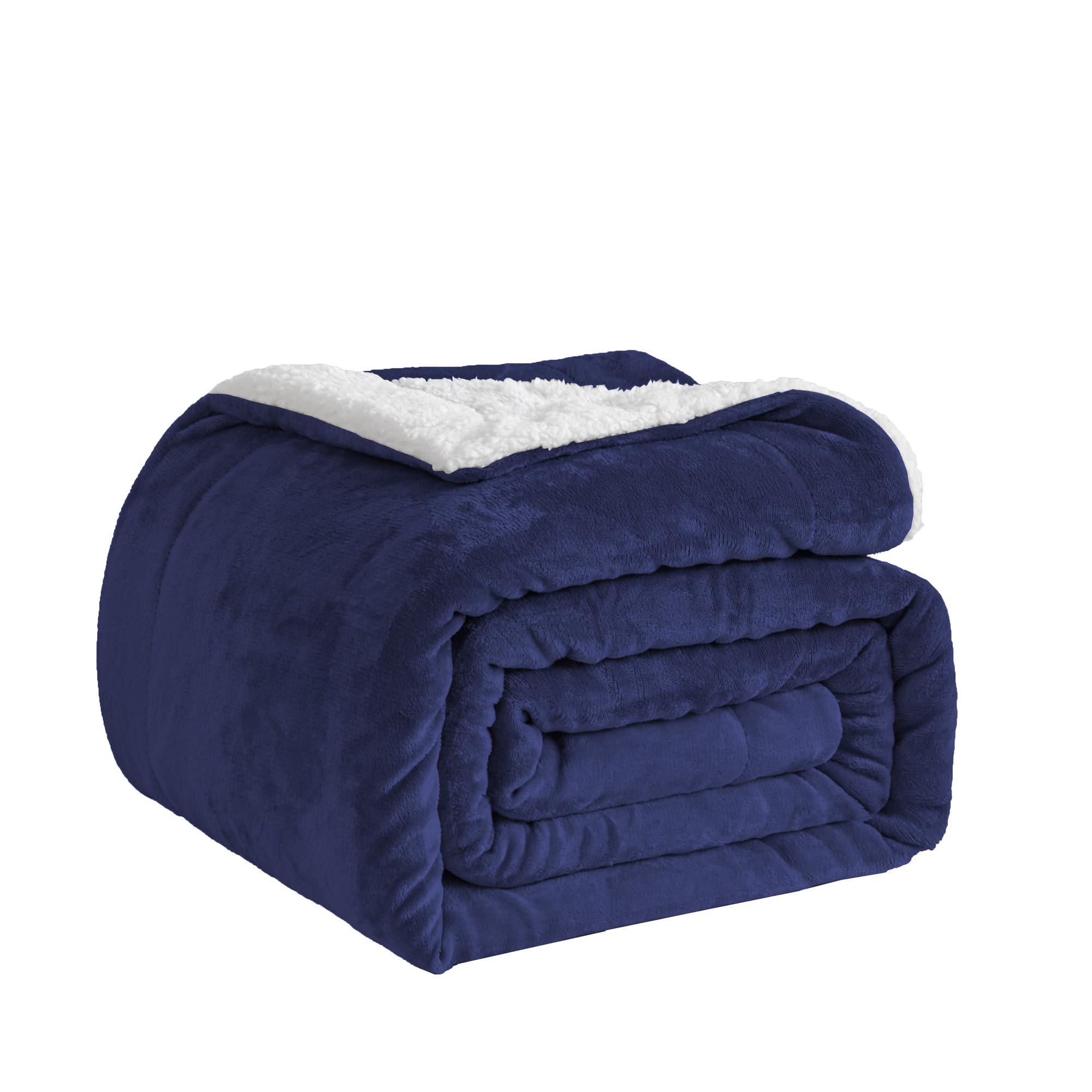 Good Nite Throw Blanket Sofa Throw 200x230cm Fleece Fluffy Blanket Sherpa Blankets For Sofas Bedspread Travel Blanket Soft, Machine Washable (King,Navy)