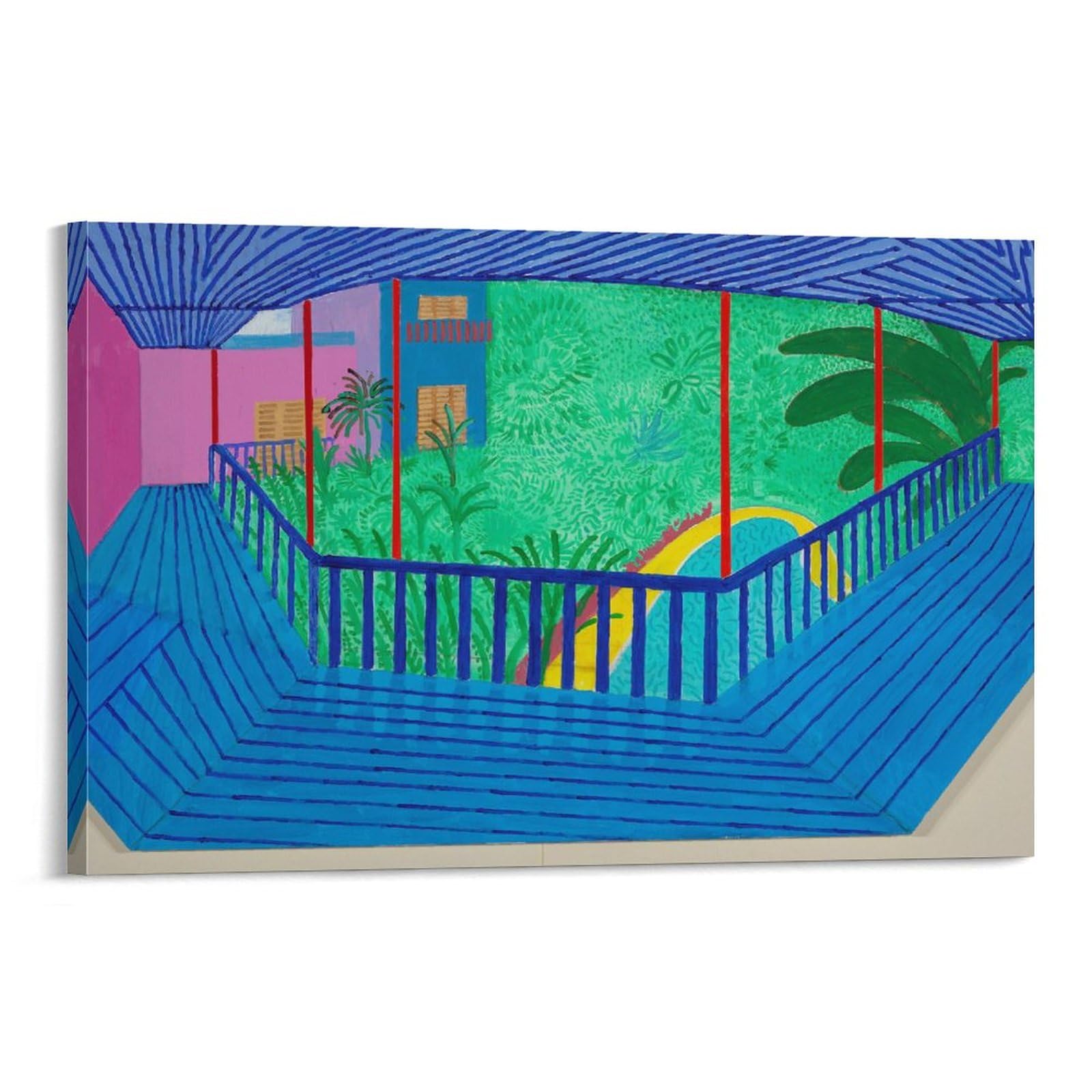 デイヴィッド・ホックニー キャンバスアートポスター 　50×70cm Amazon.co.jp: David Hockneyデイヴィッド・ホックニー絵画 花ポスター