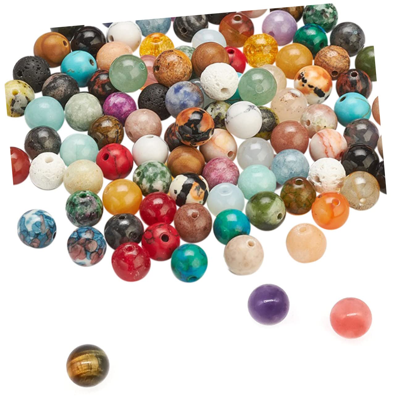 Tofficu 200stücke Bunten Farben Polierte Schmuck Spacer Perlen Für Armbänder Und Bastelprojekte Hochwertige Oberfläche Für Kreative Designs