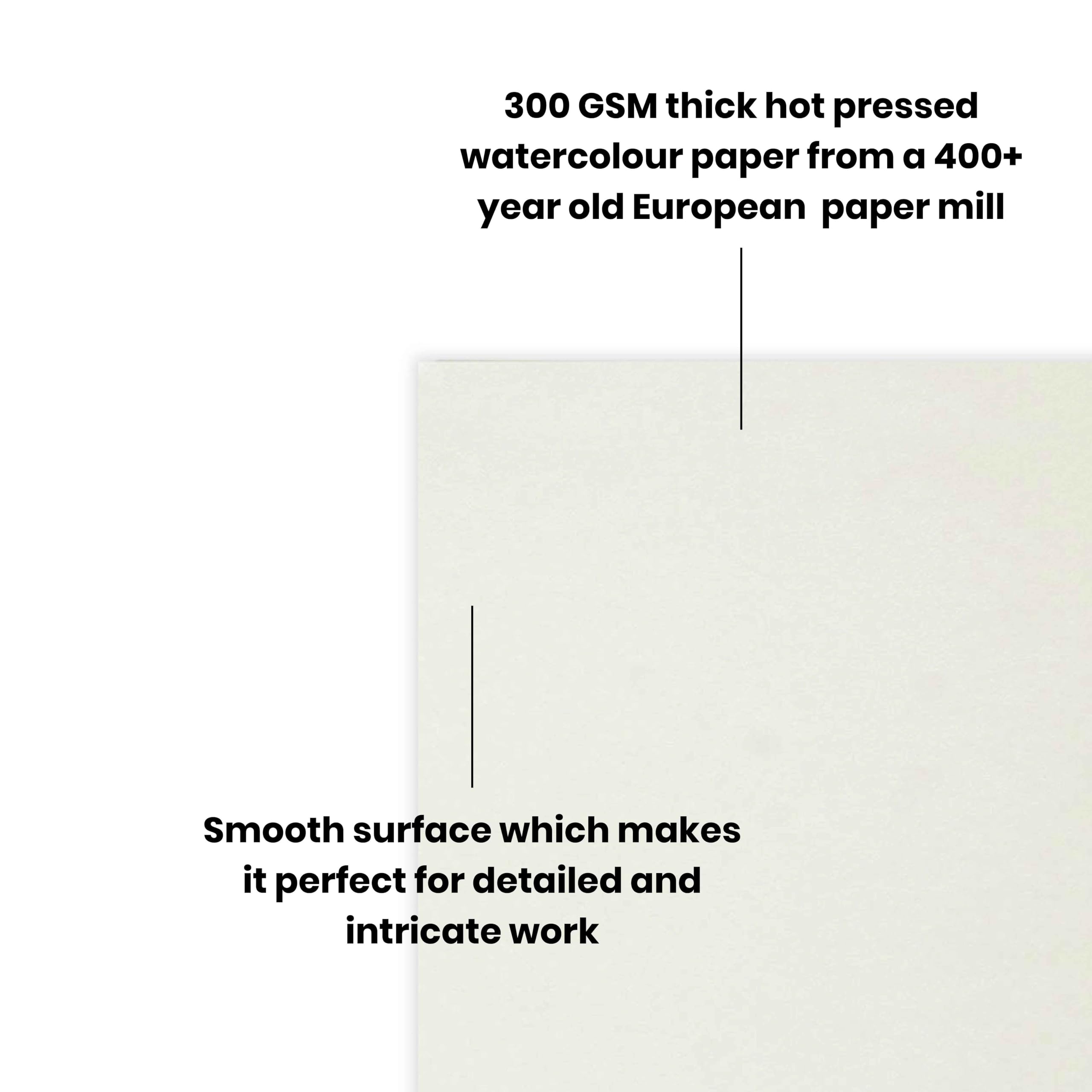 Scholar Watercolour Paper - 300gsm Hot Pressed -3