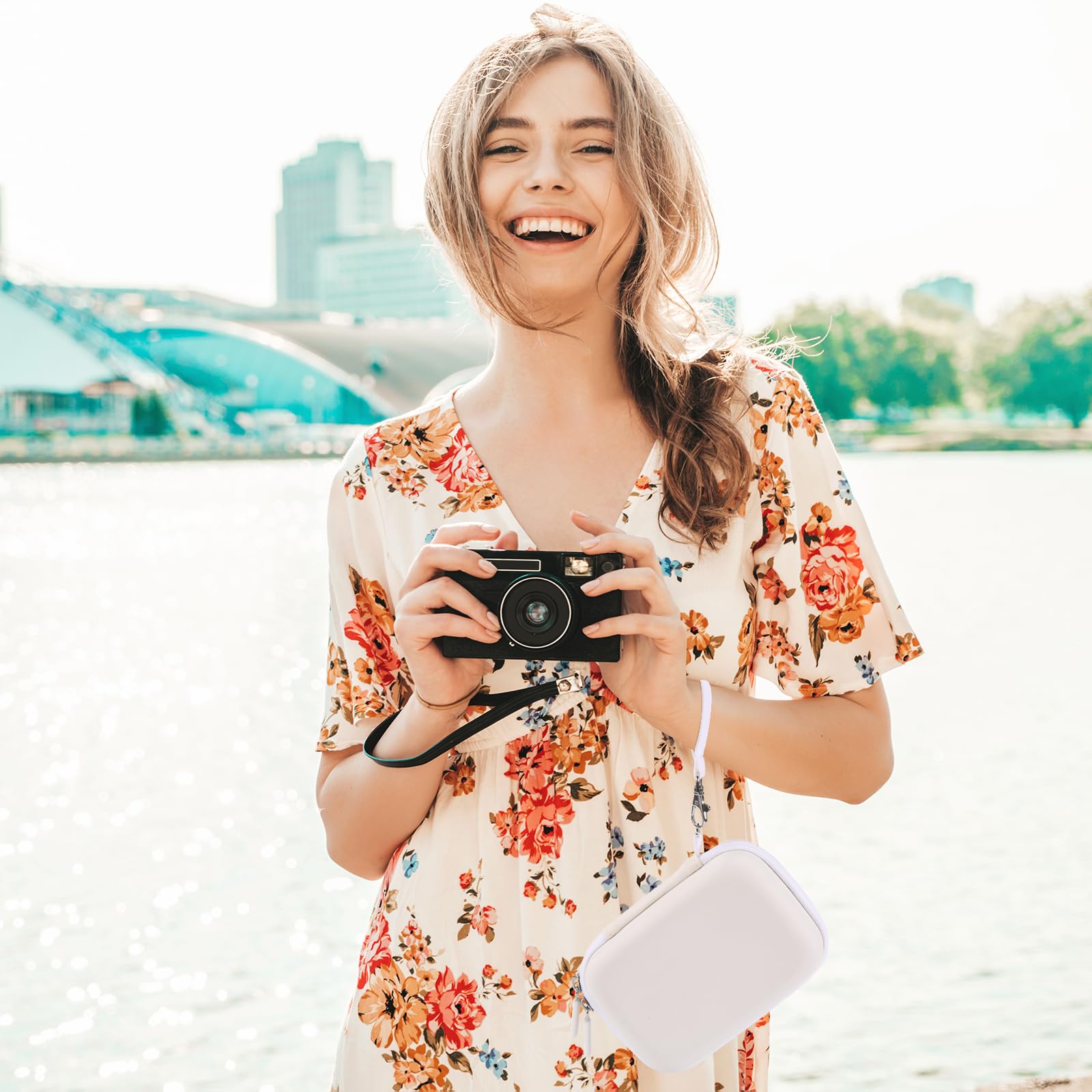 ProCase Hard Shell Digital Camera Case for Canon G7X Mark III Mark II, Sony Cybershot, PowerShot SX740, Ricoh GR III, Kodak Pixpro, Compact 4K Vlogging Small Cameras Travel Carrying Storage Bag -Blue