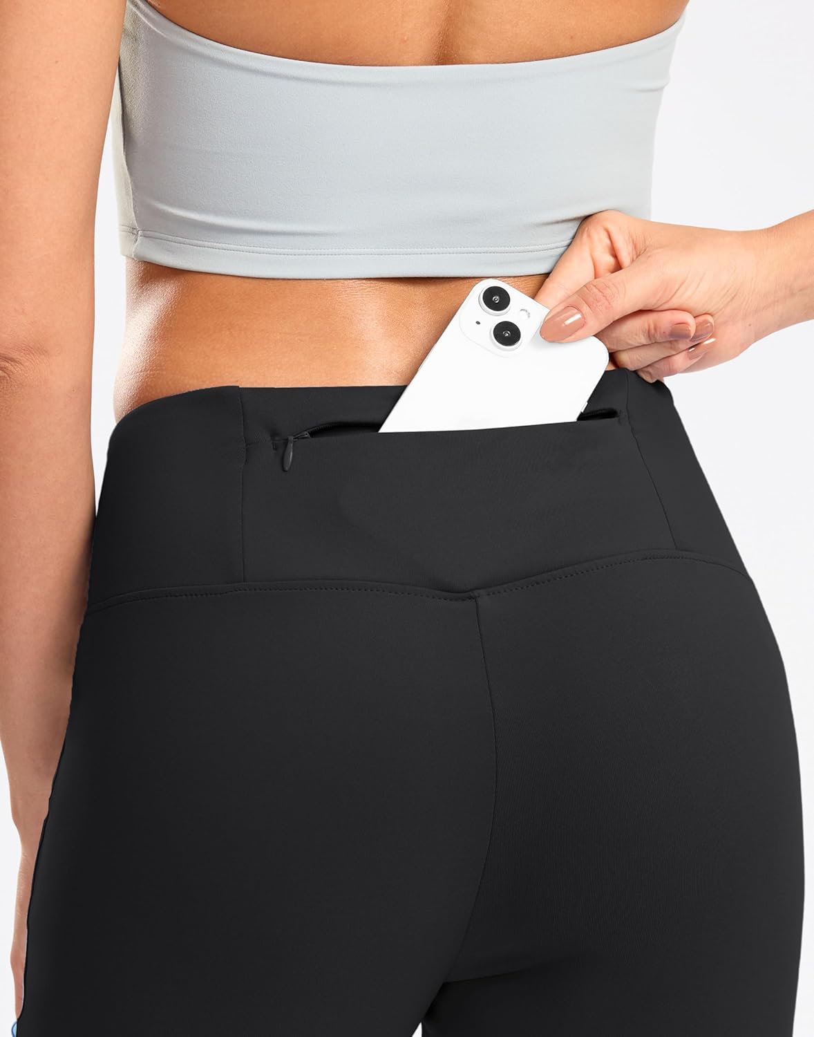 G Gradual Women's Yoga Capri Pants with Zipper Pocket High Waist Leggings Crop Straight Leg Workout Exercise Capris for Women - Image 3