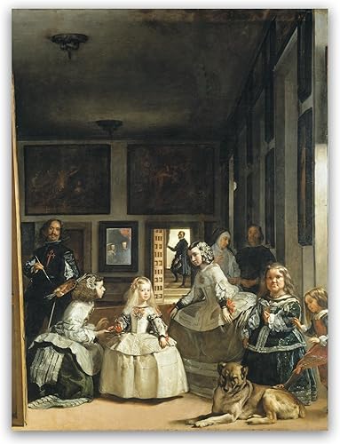 Yomcut Diego Velázquez - Lienzo decorativo para pared, póster de Las Meninas, famosas reproducciones de pintura al óleo, impresiones clásicas, disponible en Yaxa Venezuela