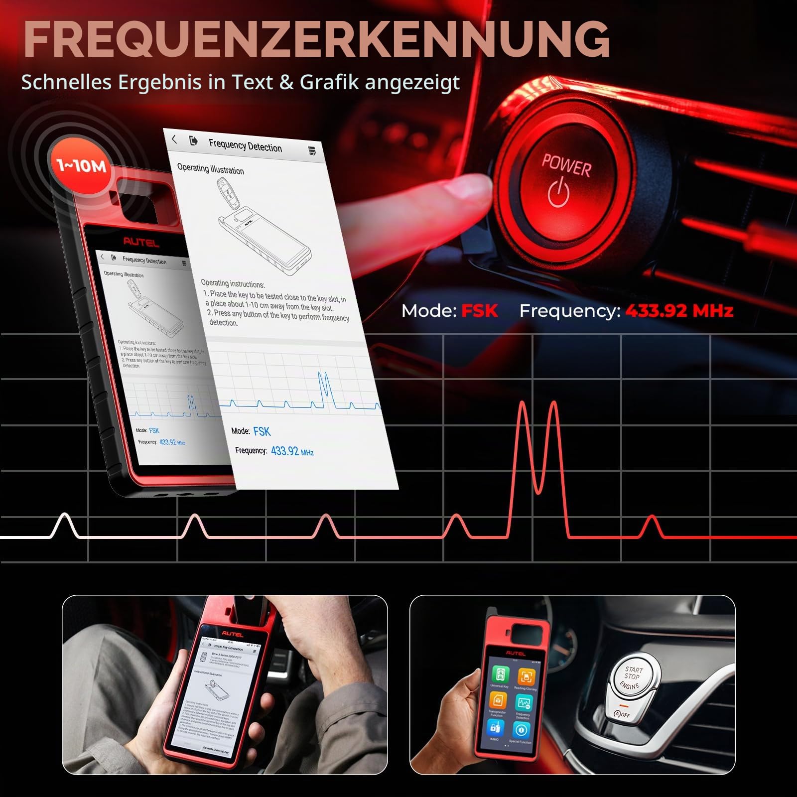 Autel MaxiIM KM100E Autoschlüssel Programmierer, 2026 wie KM100 KM100(X) KFZ Schlüssel Programmiergerät, Lite Ver. von IM508S IM608S II Diagnosegerät Auto, Integrierter APB112, OBD Lernen, Auto VIN | 60s Schnellschlüsselgenerierung, Transponder klonen/bea