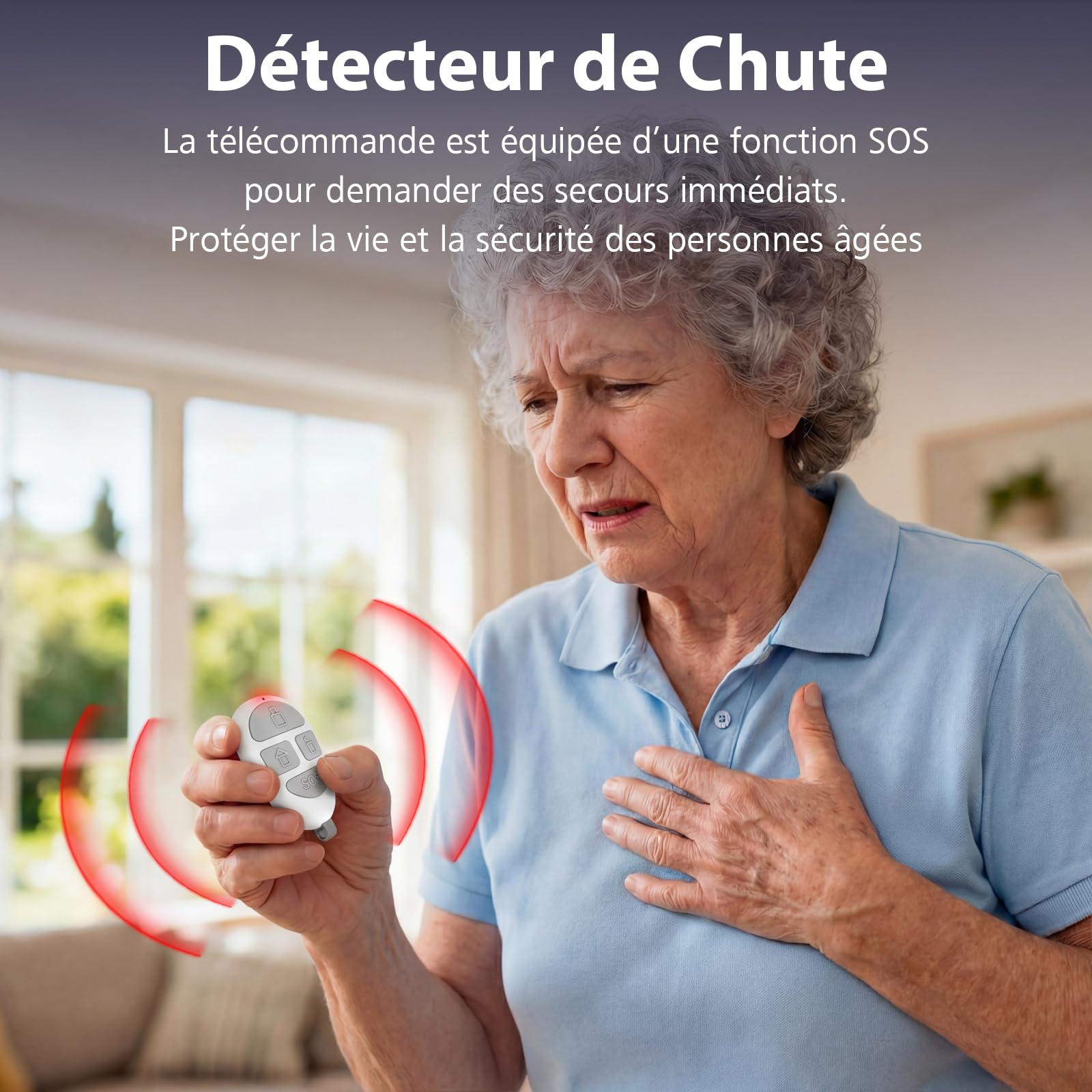 YISEELE Alarme Maison sans Fil: Centrale 120dB - Kit Alarme Maison avec Alarme Porte et fenêtre - détecteur de Chute - Protégez Votre Famille et Vos biens en Votre Absence – Compatible Alexa & Google