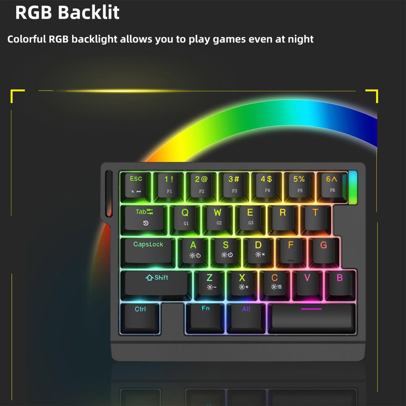 Tastiera meccanica da gioco, 29 tasti, interruttore magnetico, retroilluminazione a LED, accessori da gioco, ergonomica