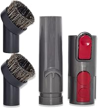 XKFLAUHM 1.25" Horse Hair Brush Vacuum Attachments Combo Compatible with V15 V11 V10 V8 V7 V6 Vacuum Attachments, Horse Hair Vacuum Brush and Adapter