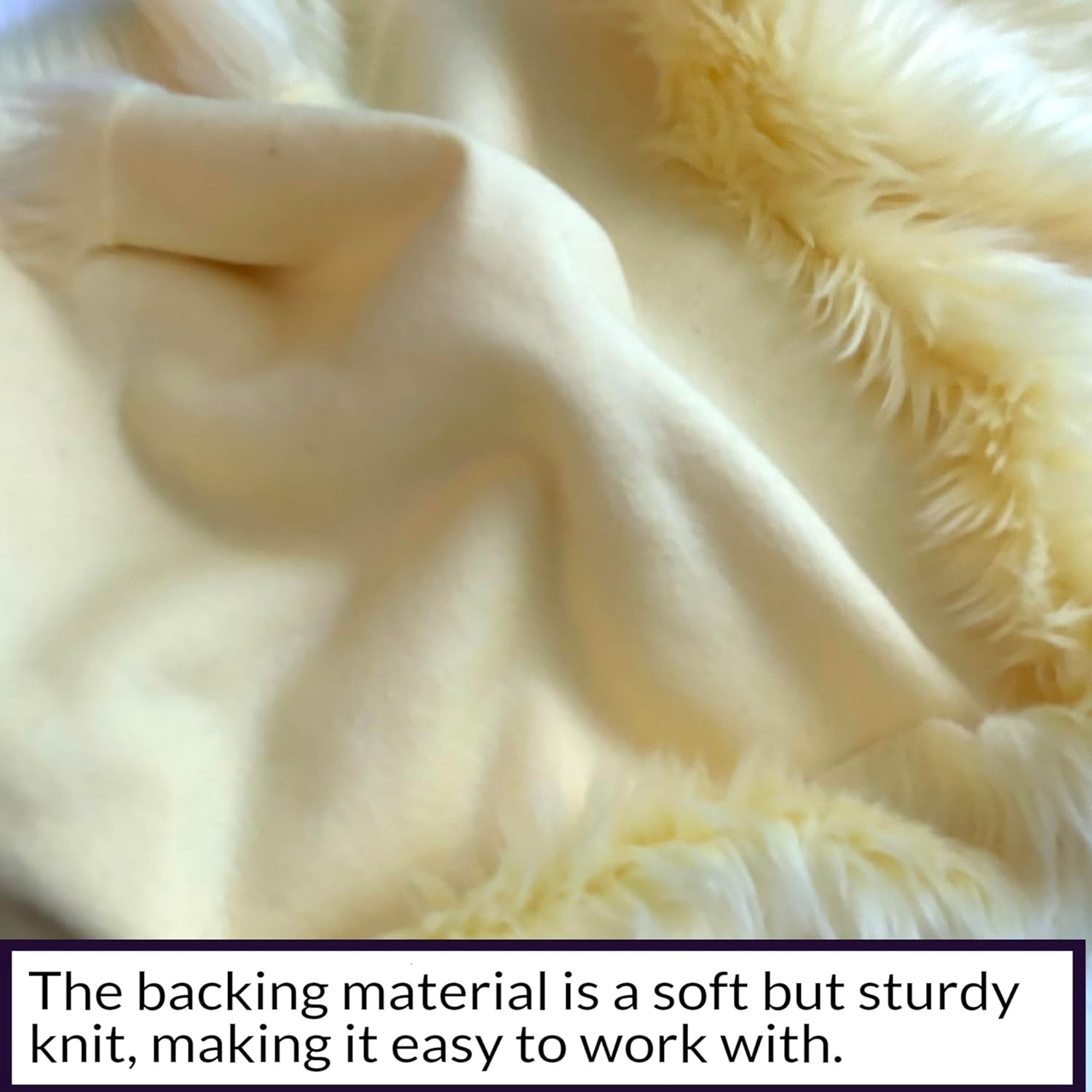 Bianna Baby Yellow Faux Fur Fabric (Banana Pastel), Shaveable High-Density Thick Pile, Cut from 60-Inch Wide Material, Premium Shag for Crafting, Costumes, Decor (5x60 inches)