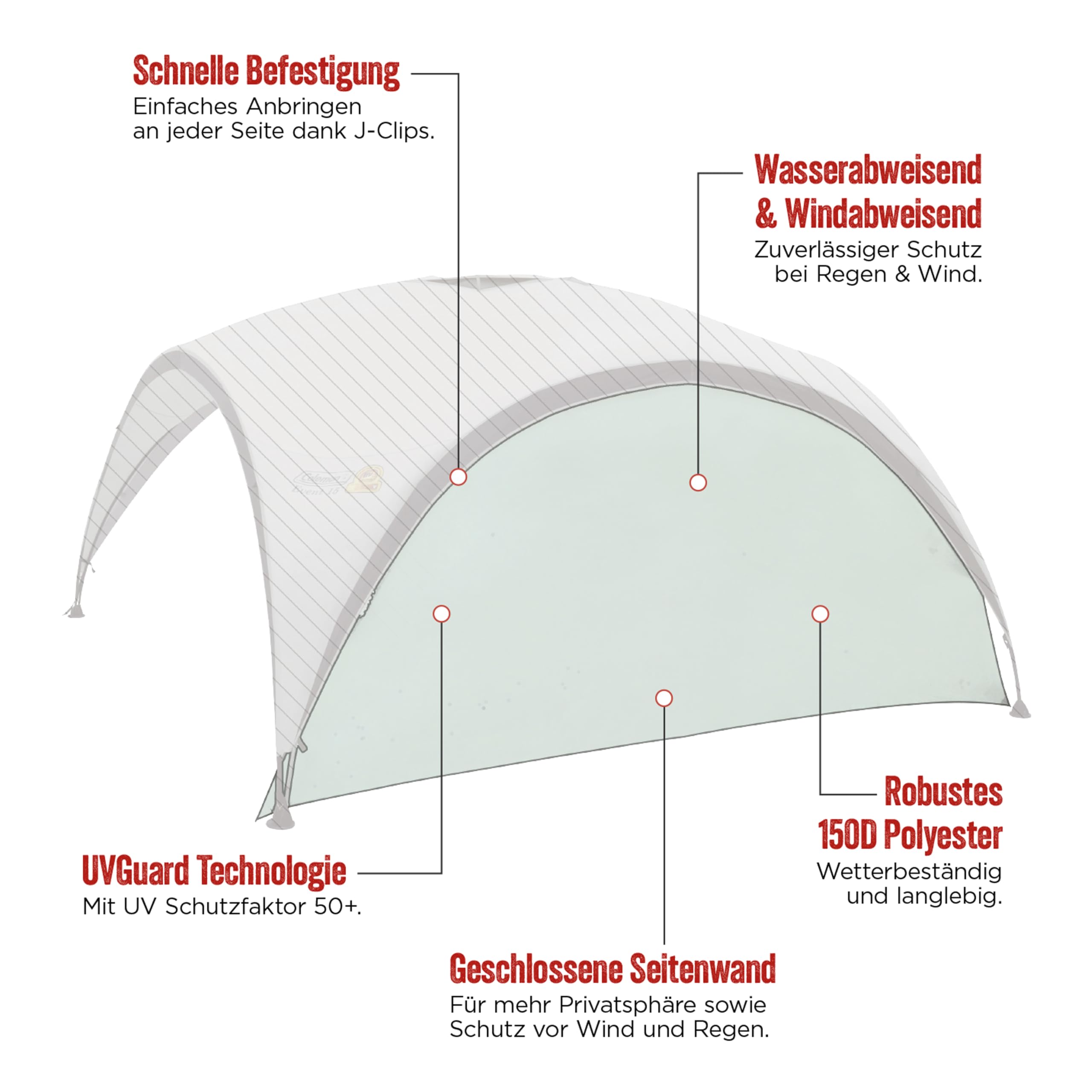 Coleman Event Shelter XL Pavillon Seitenwand