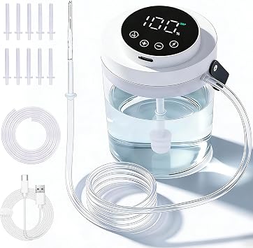 Electric Coffee Enema Kit, Rechargeable 1.5L Enema Bucket Kit for Colon Cleanse Women Men, Coffee-Organic Cleanse Kit with 100-Level Adjustable Water Pressure, LED Display, 10 Replacement Needle Tubes