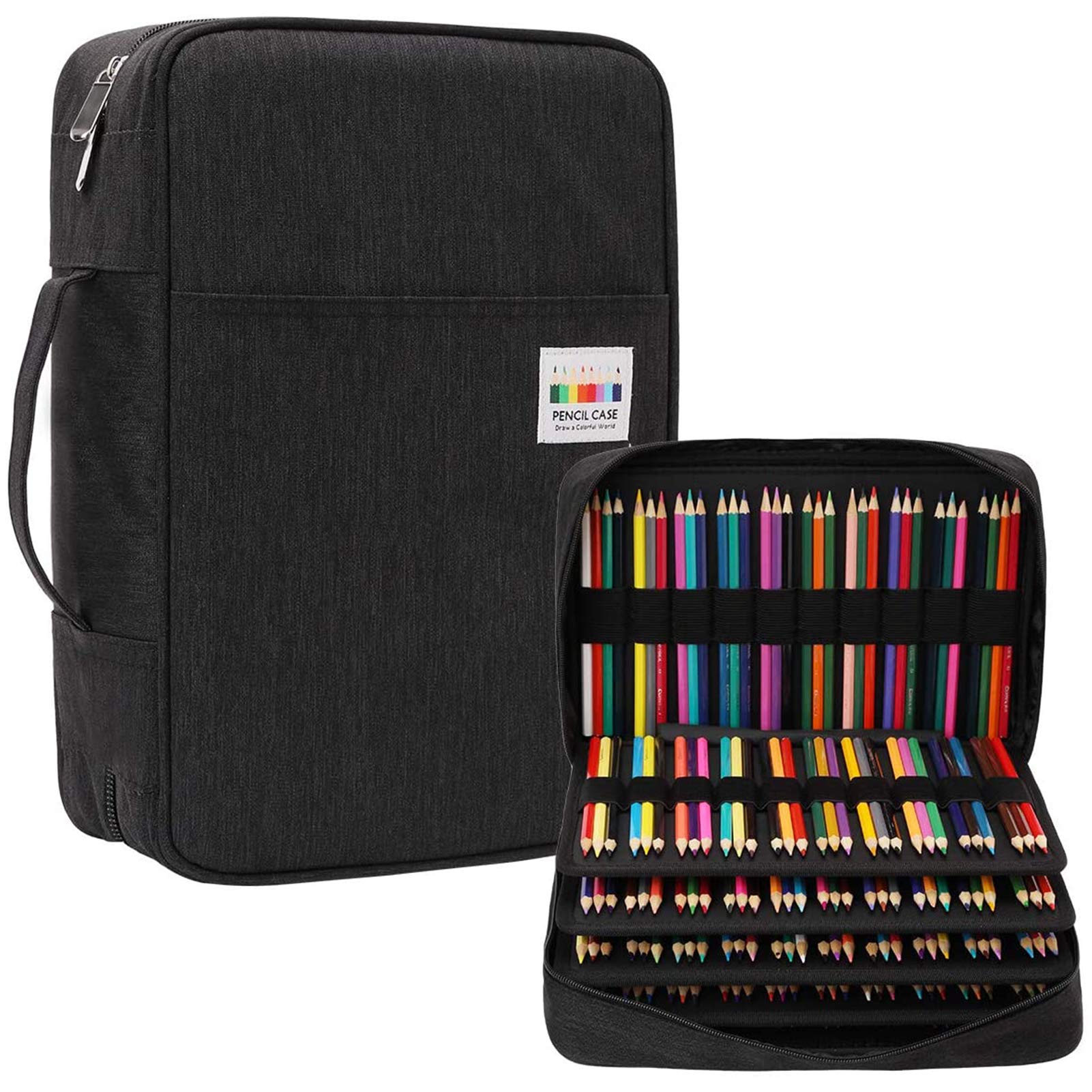 JAKAGO Estuche de Gran Capacidad para 304 Lápices de Colores, Impermeable, Organizador de Papelería para Colorear, Pinceles de Pintura, Fineliners, Rotuladores, Regalo para Estudiantes de Arte