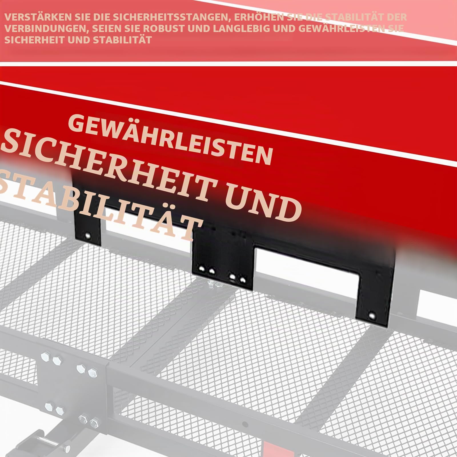 Gepäckträgerkorb für Anhängerkupplung, 152,4 x 61 x 15,2 cm, trägt 227 kg, mit Netz und Gurten, kompatibel mit 5,1 cm Empfängern, perfekt für SUVs und Autos