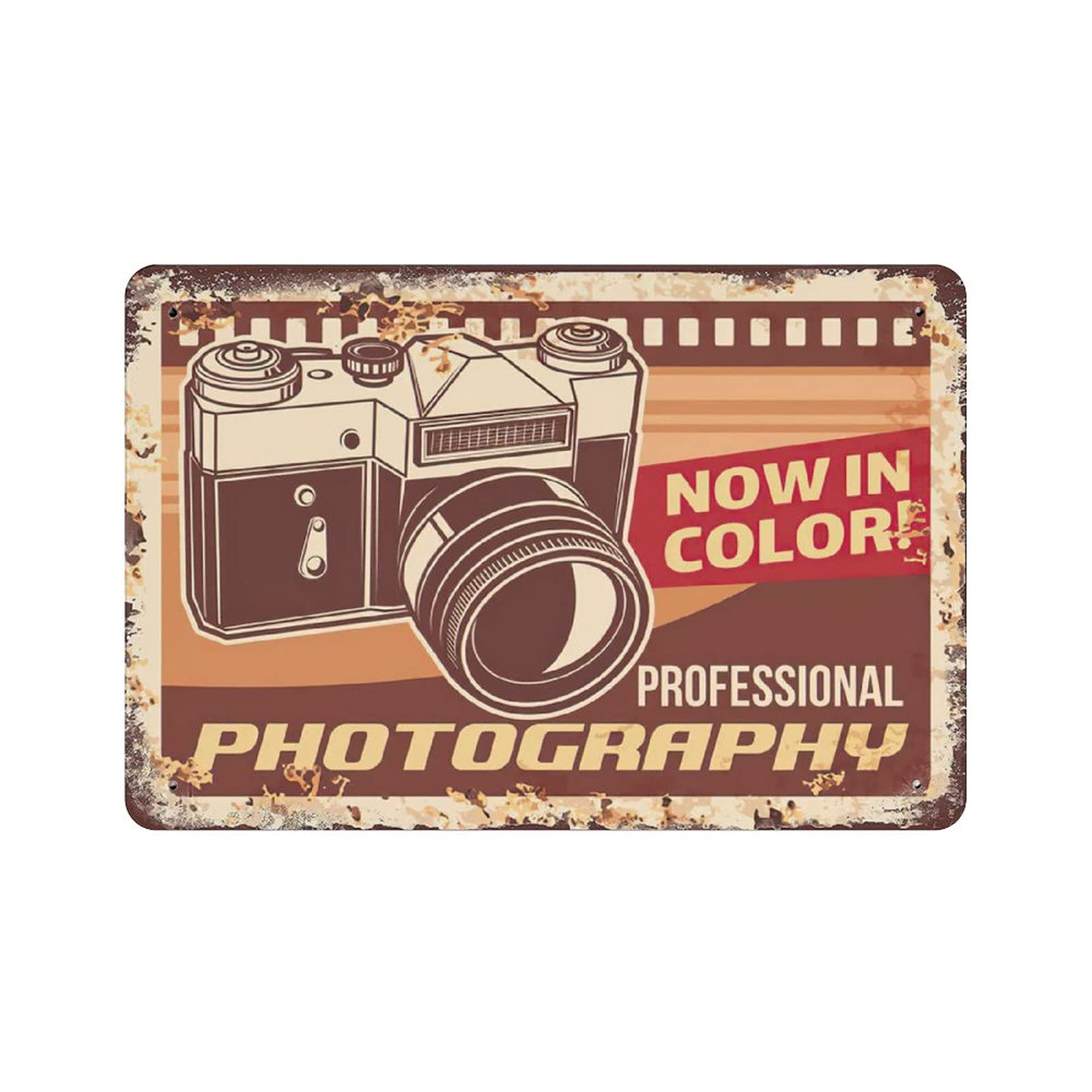 Metal Tin Sign Photography Tin Sign Metal Aluminum Sign Vintage Wall Decor Retro Poster for Bars Restaurants Cafes Pubs Home Decoration 8"x12"