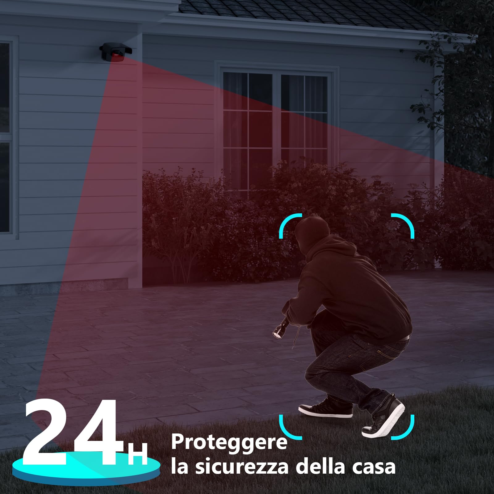 Meichoon, Sistema Di Allarme Wireless Per La Sicurezza Domestica Con Sensore Di Movimento, Campanello Per Porta D'ingresso, Stanza Interna, Vialetto, Cassetta Postale Con 1 Sensore E 2 Ricevitori - Foto 10