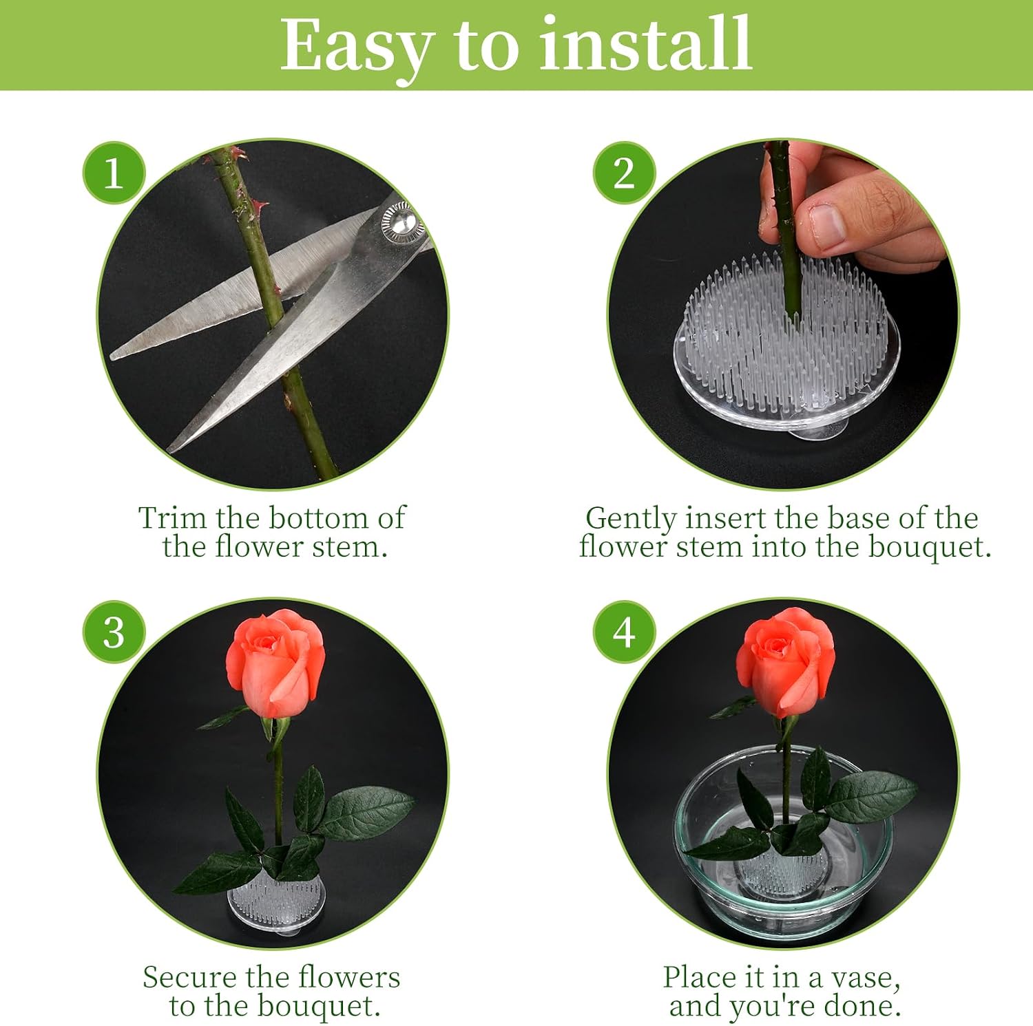 20 Pcs Flower Frogs for Arrangements Vase, Durable Plastic Flower Frog Pins for Floral Crafts, Japanese Flower Arrangement, Home Garden, Wedding Party Decoration