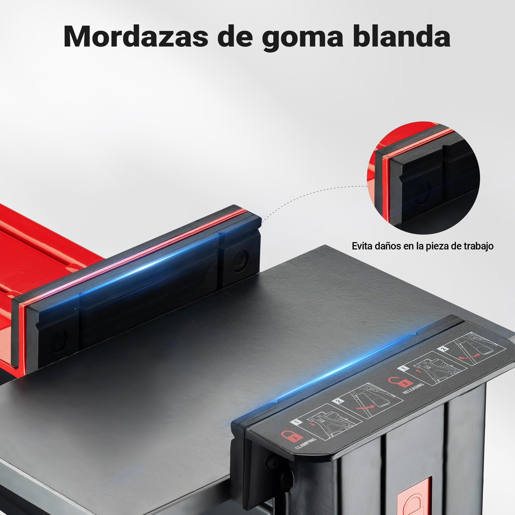 Wiltec Banco de Trabajo con Sistema de sujeción hasta 1000 kg Plegable y portátil Mesa de Trabajo móvil Equipamiento ergonómico Mesa para Taller para talleres, carpinteros, garajes y Bricolaje