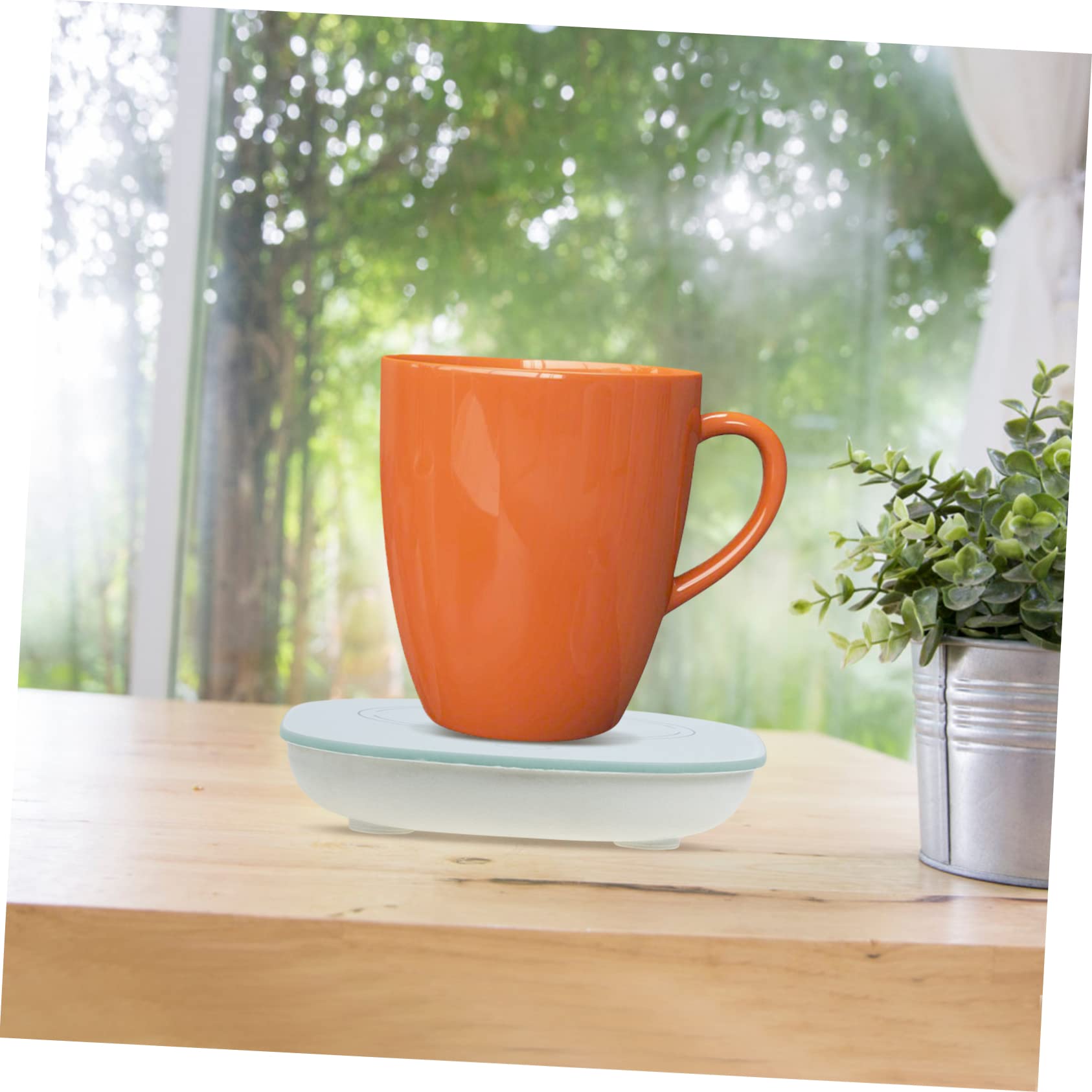SOLUSTRE Electric Mug Warmer USB Coffee Warmer with Automatic Temperature Control for Home Office Keeps Your Drink Warm for Coffee Tea Milk More