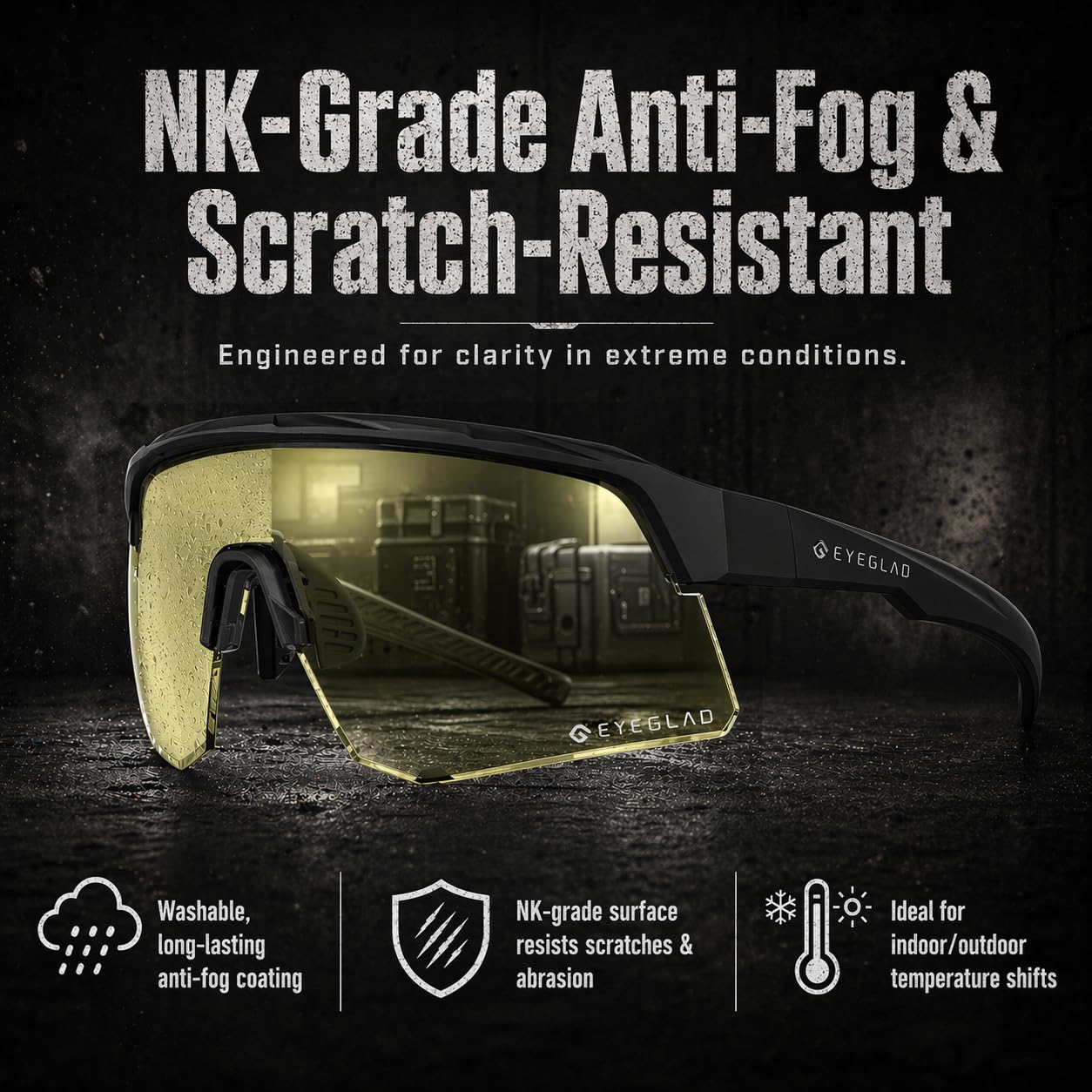 FORTIX Powersports - Gafas de seguridad protectoras HD de alto contraste UV400