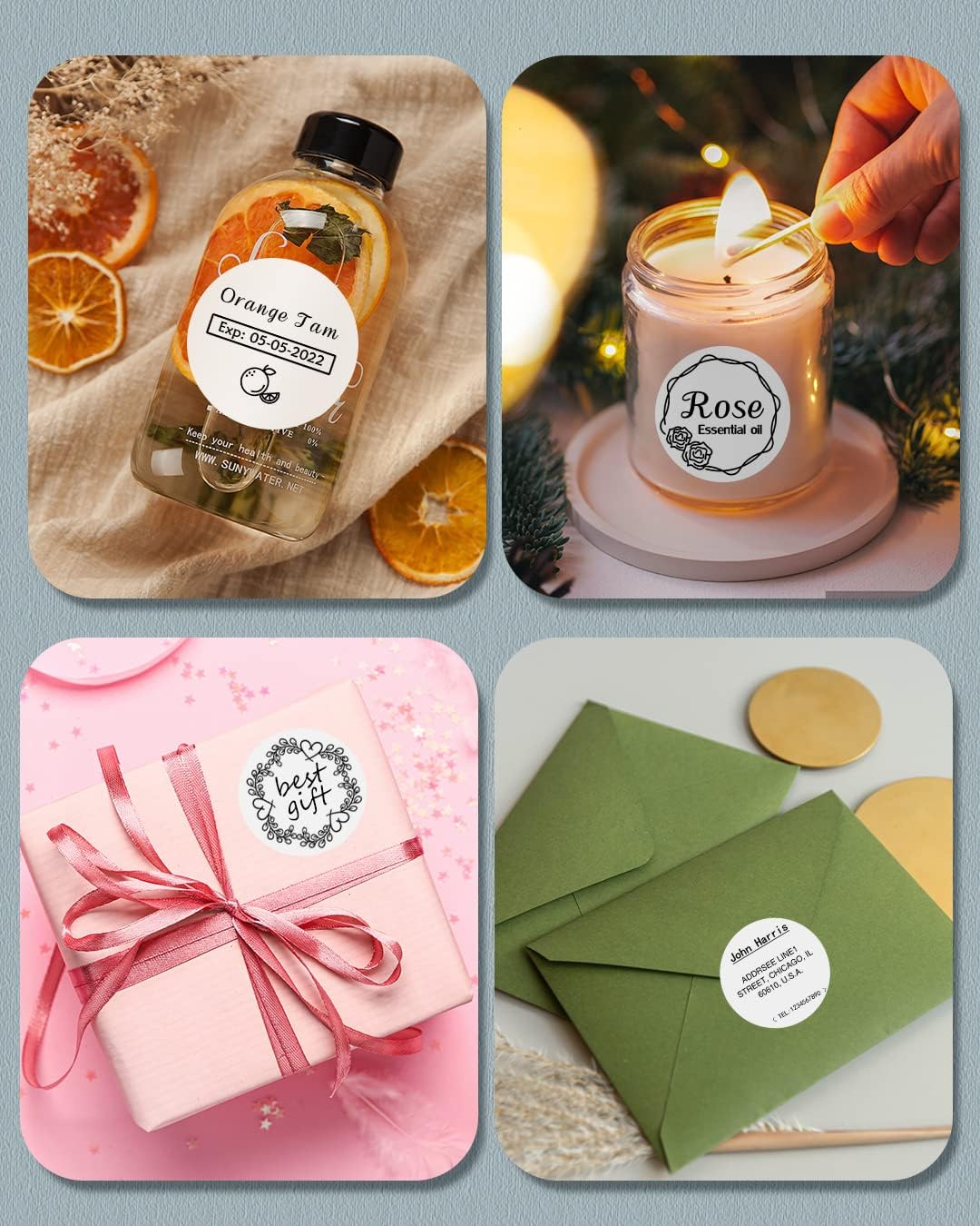 Phomemo Sticker Circle Labels- 2.36"x 2.36"(60x60mm) Thermal Label for M221/M220/M200, for Barcode/Address/Mailing/Logo/Business/Home Tag, Black on White - Image 6