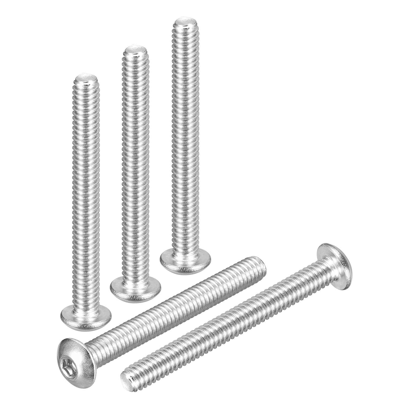 DTGN #8-32x1-1/2" Button Head Socket Cap Screw 50Pcs 304 SS Whitewashed — image 1