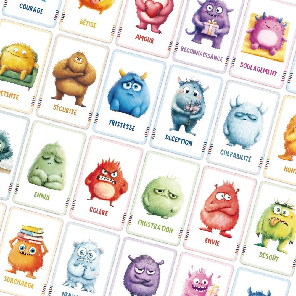 Cartes émotions Enfant – 32 Cartes éducatives illustrées, Jeu éducatif Gestion émotions, empathie et Communication, Cartes pédagogiques Maternelle Primaire, Outil éducatif école et Famille - 5