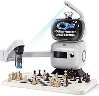 Vista 1 de AI Chess Robot with Robotic Arm Electronic Computer Chess Board– 25 AI Levels, 1200+ Exercises, Endgame Trainer, Classic Game Replay, Voice