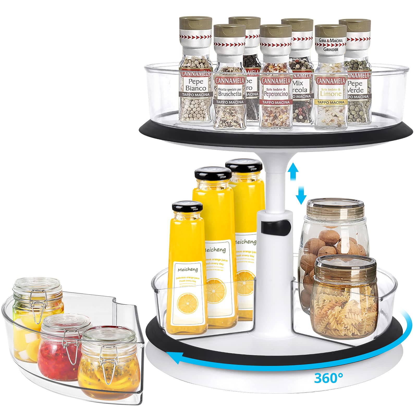 Buy Semlos 2Tier Lazy Susan Turntable and Height Adjustable