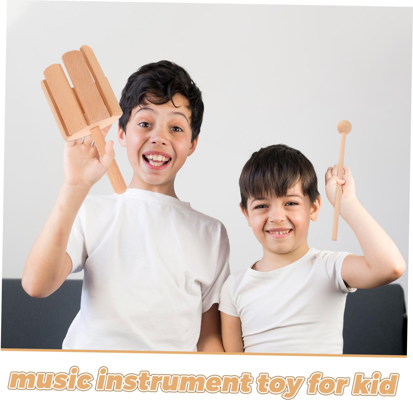 TOYANDONA 2pezzi Strumento Percussione in Legno per Ragazzo Ragazza Ragazza Toni Orff Giocattolo Musicale Educativo con Mazza per Ragazzo in Età Prescolare