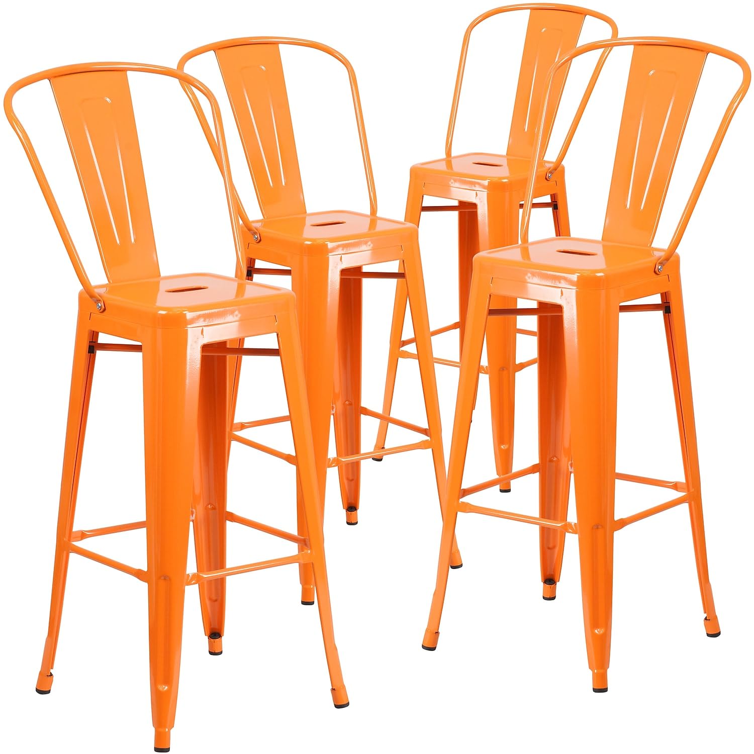 Flash Furniture Orange / Set of 4 / Contemporary