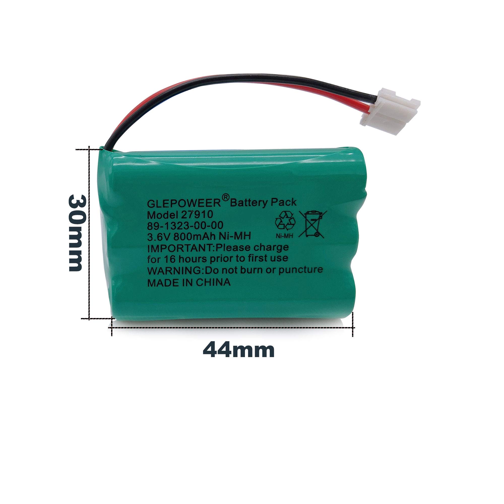 GLEPOWEER 27910 Cordless Phone Battery Compatible with 89-1323-00-00 E1112 E2801 TL72108 SD-7501 23-959 Cordless Handsets(3 Pack)