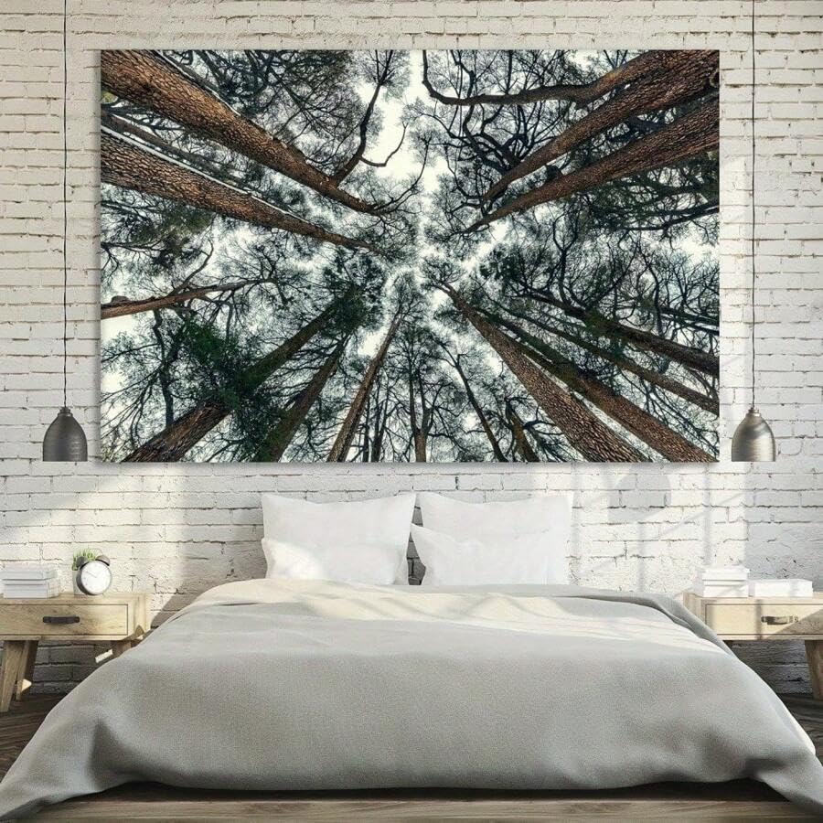 Tableau forêt XINBAO pour habiller un grand mur vide toile paysage nature 70x100