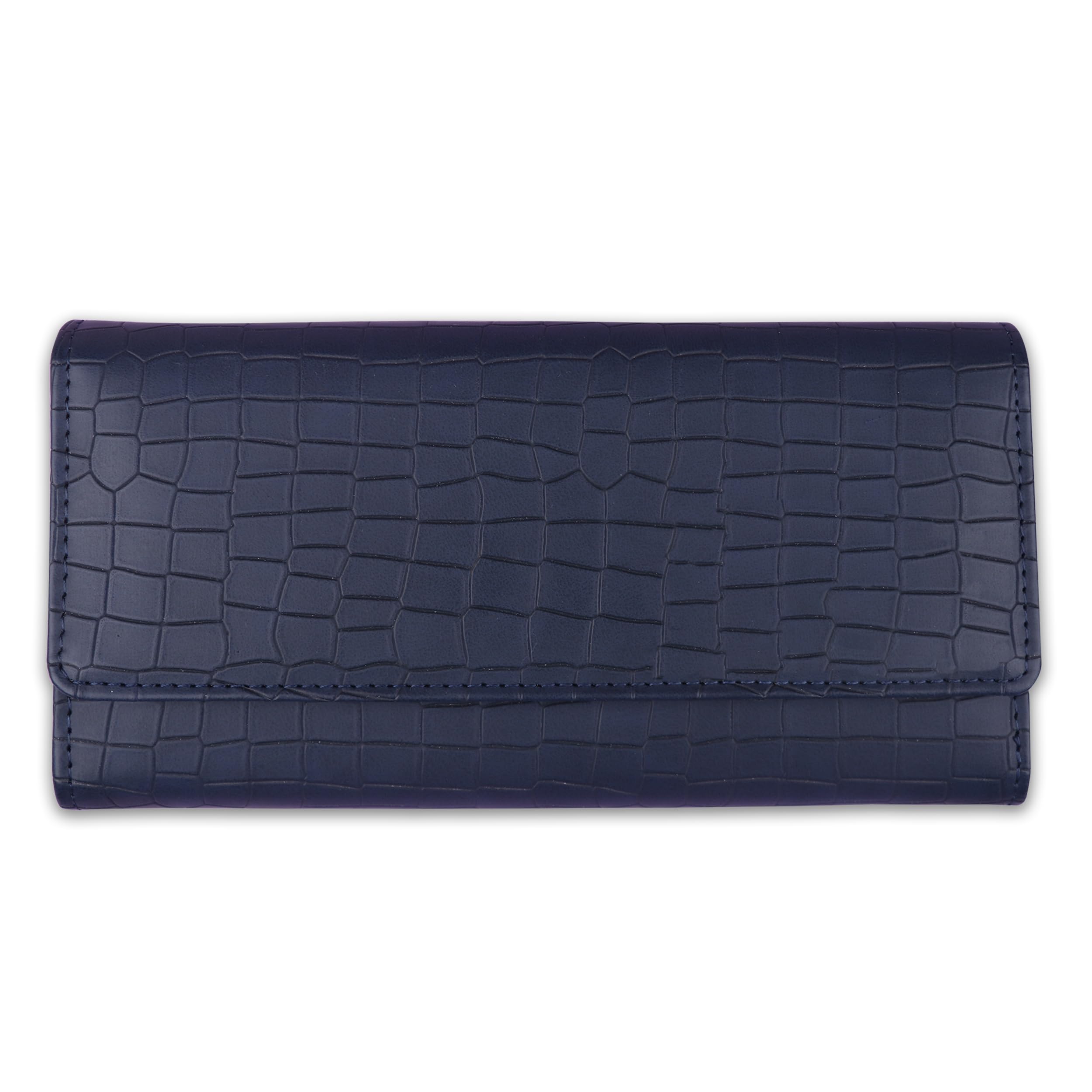 The Wallet Store Croco Design Clutch - Blue