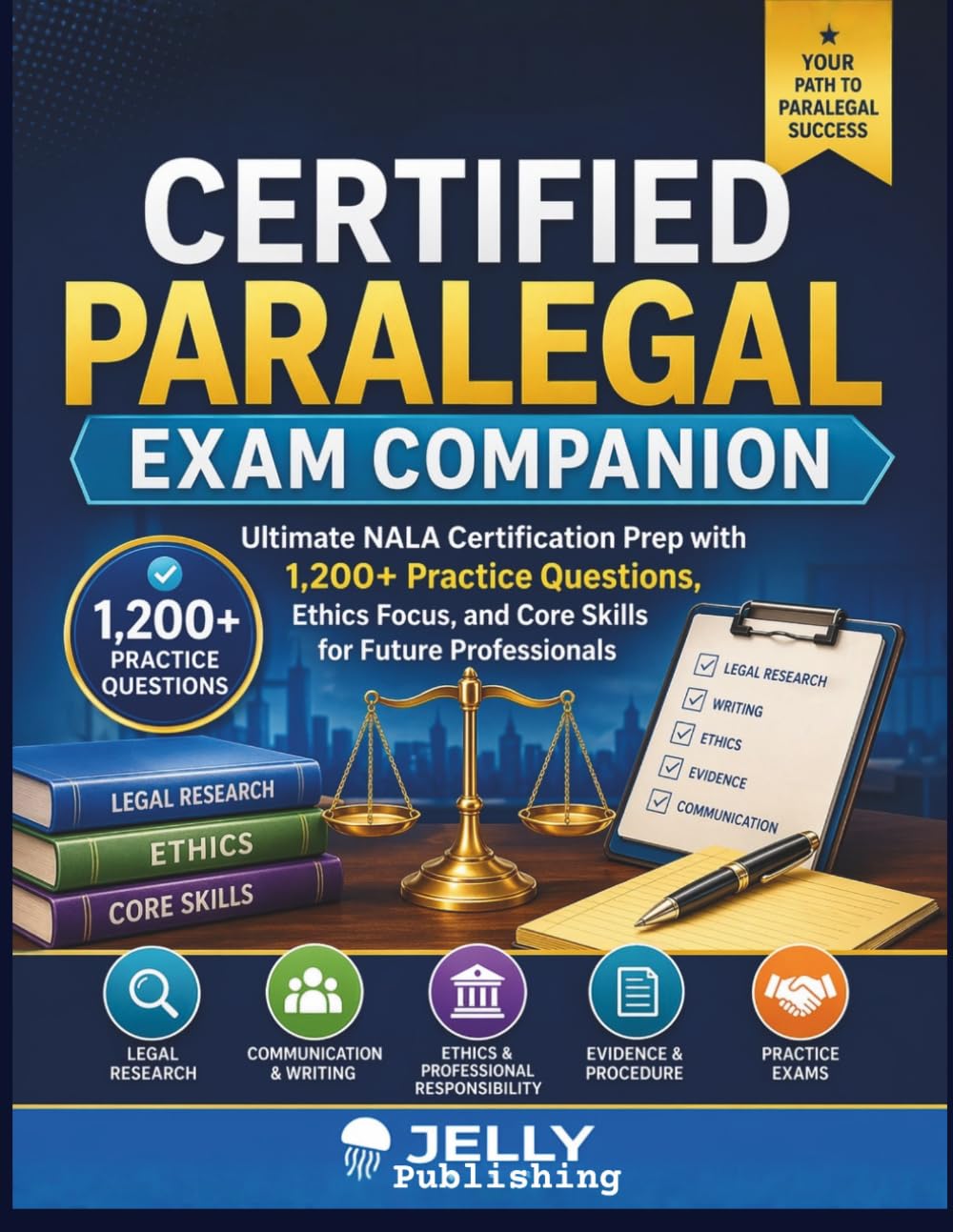 Certified Paralegal Exam Companion: Ultimate NALA Certification Prep with 1,200+ Practice Questions, Ethics Focus, and Core Skills for Future Professionals
