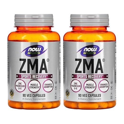 Now Foods ZMA Zinco Magnésio 800mg 90Caps 2 unidades Produto Importado