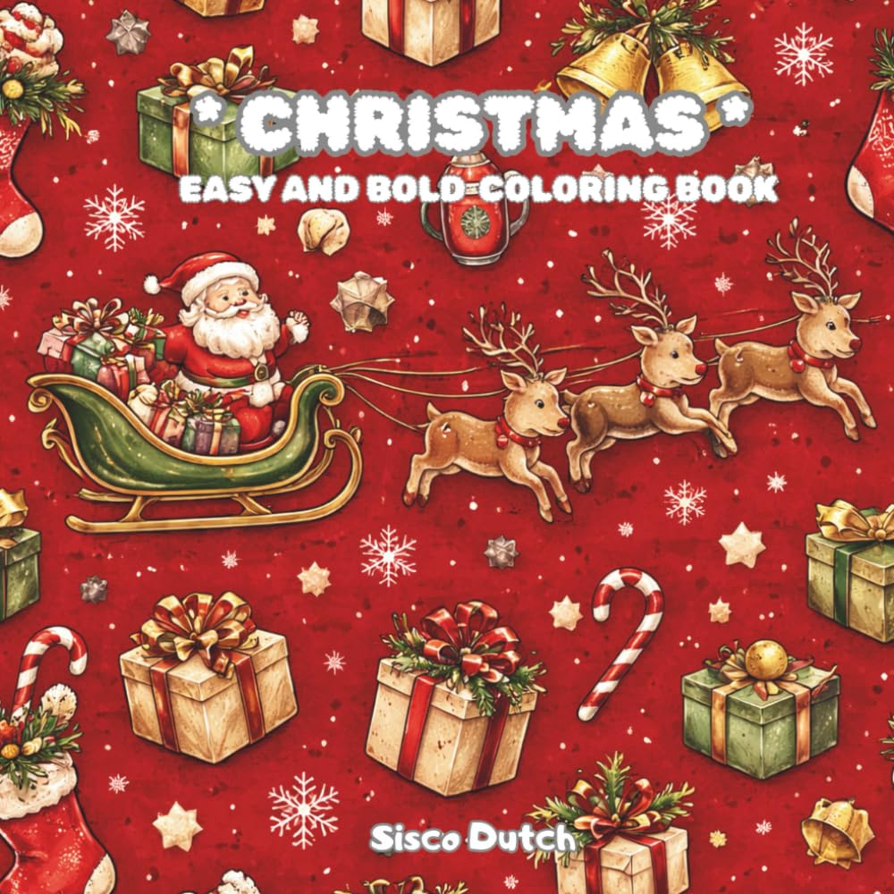 Sisco Dutch Christmas: Easy & Bold Holiday Coloring Book