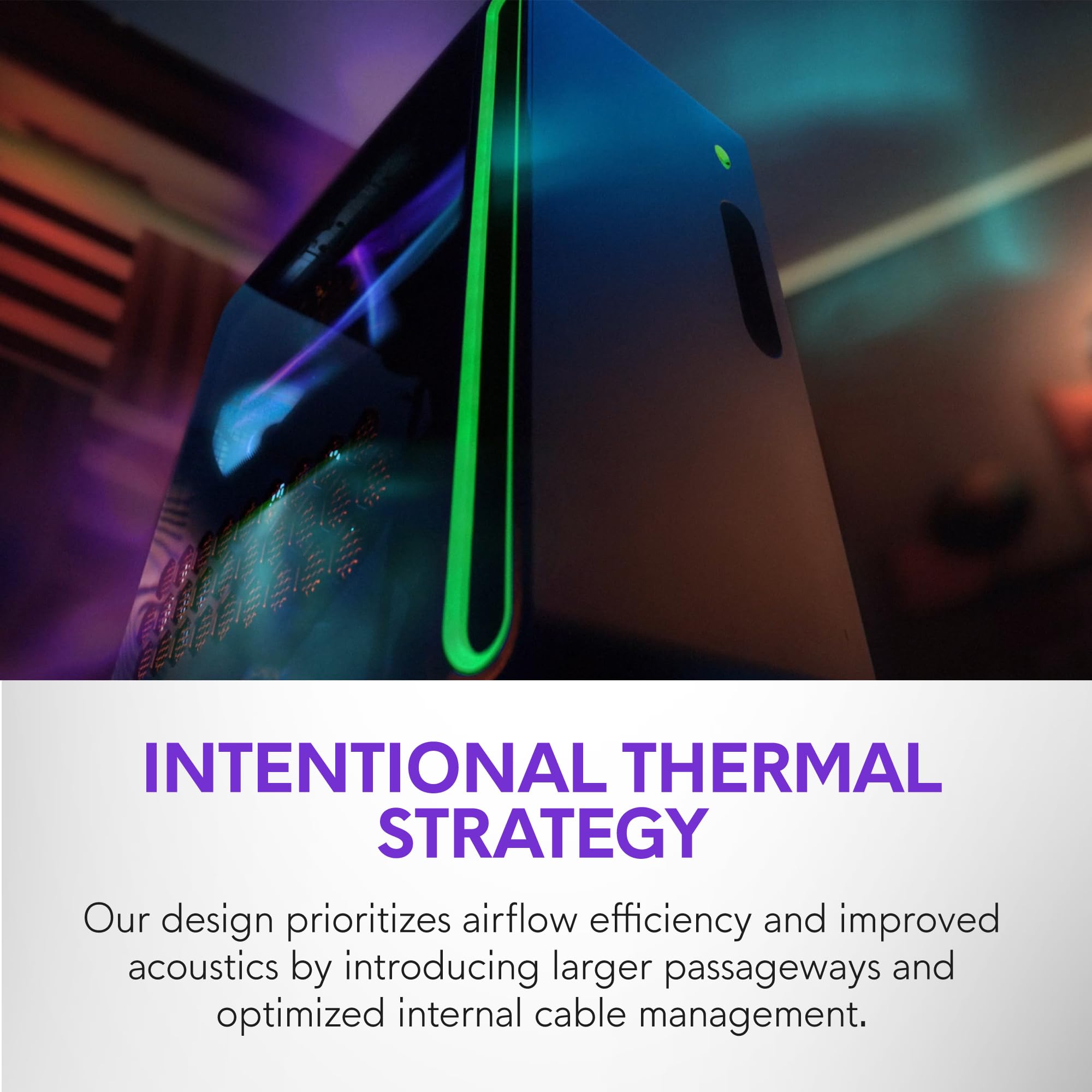 Alienware Aurora Gaming Desktop ACT1250 - Intel Core Ultra 7 265F, 32GB DDR5 RAM, 1TB SSD, NVIDIA GeForce RTX 5070, 1000W Platinum Rated PSU, Windows 11 Home, Clear Panel - Black