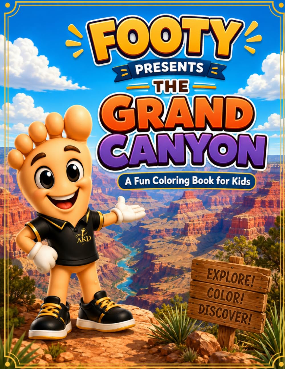Grand Canyon Coloring Book for Kids: Footy’s Fun Adventure with Canyons, Rivers, Animals, Kayaks and Desert Landscapes (Footy Adventures)