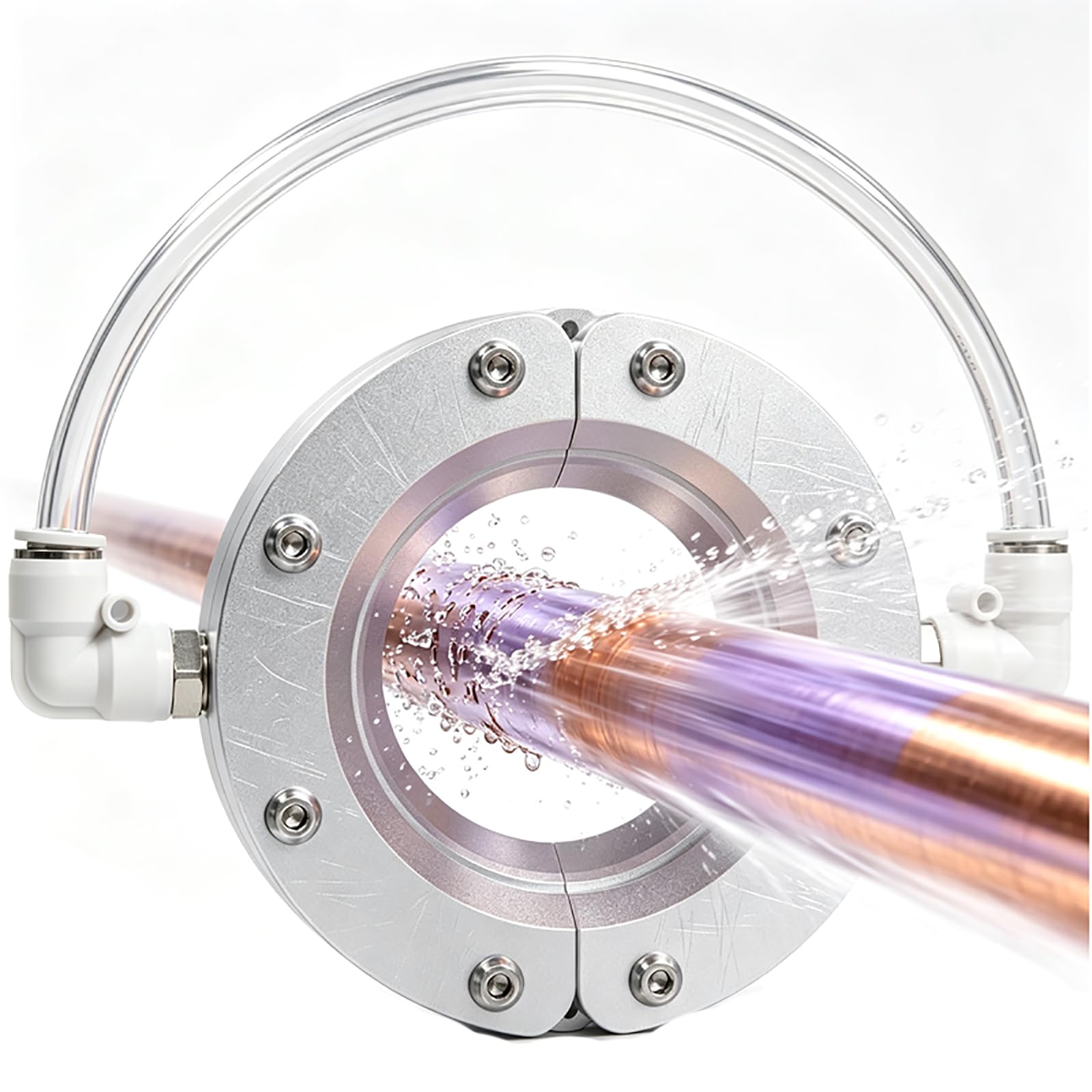 Soffiatore Ad Anello in Lega di Alluminio con Lama Ad Anello E 2 Ingressi Daria, Installazione Separata, Flusso Daria Uniforme, Pulizia Ad Alta velocità per Inner Diameter 32mm