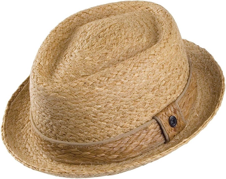Jaxon Raffia Diamond Crown Pork Pie Hat