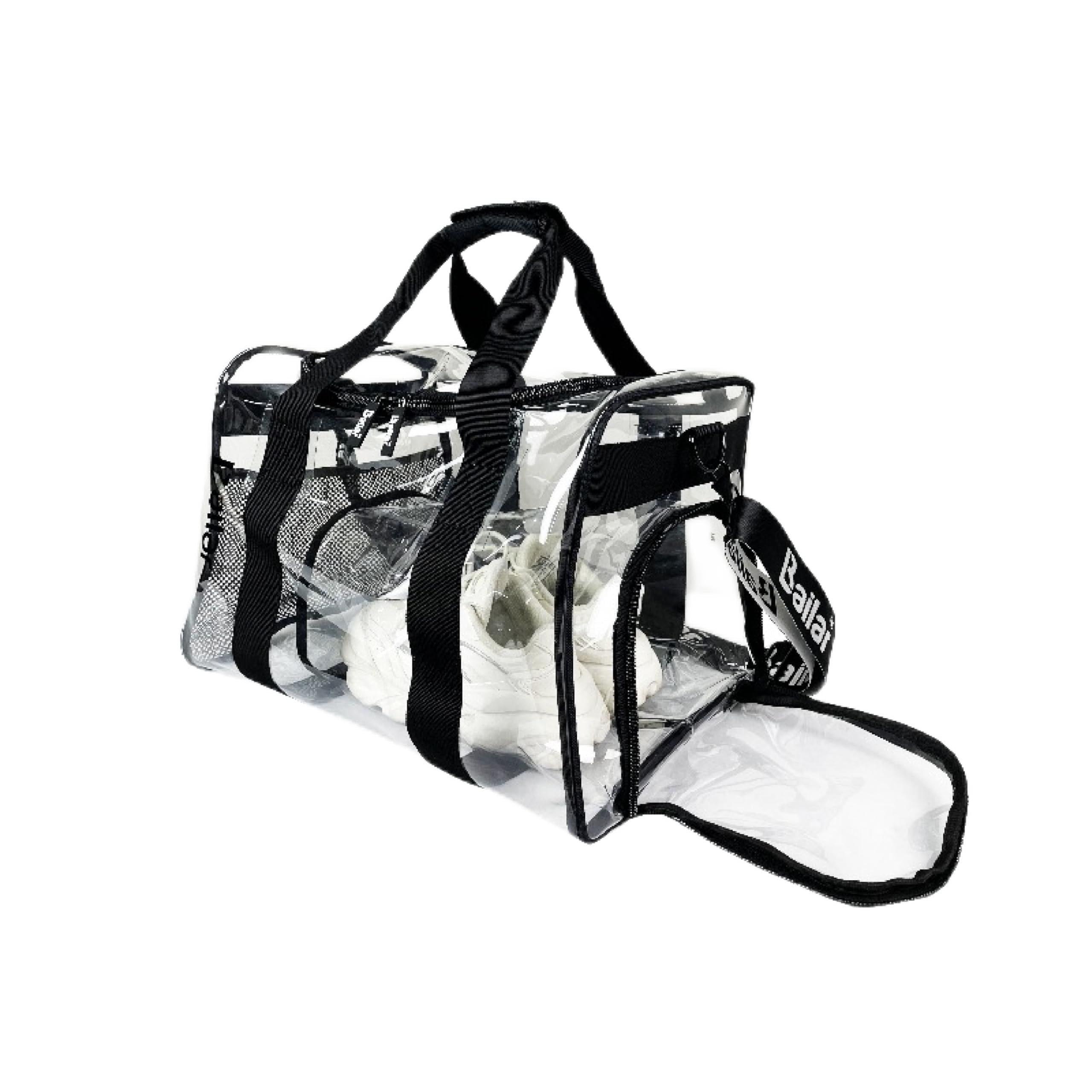 Transparente Reisetasche mit separatem Schuhfach