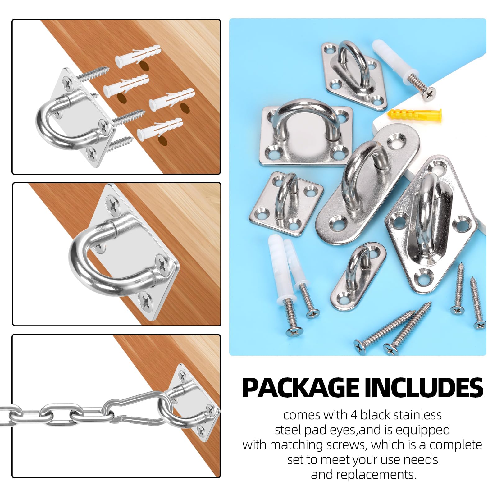 Glarks 36 Pièces – Kit De Crochets M5 En Inox 304 Pour Plafond, Suspension, Hamac, Yoga, Lustre – Charge 300 Lb