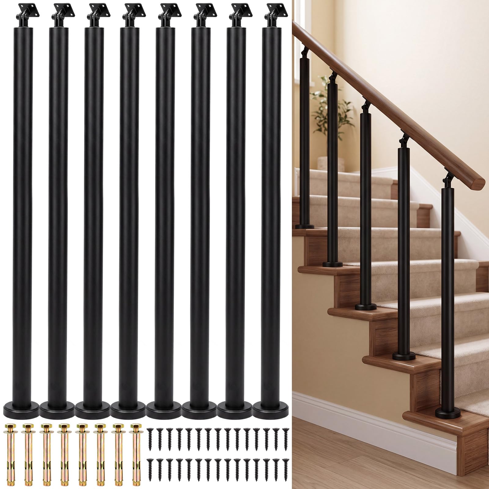 Photo 1 of Moxweyeni 8 Pack Stair Railing Posts