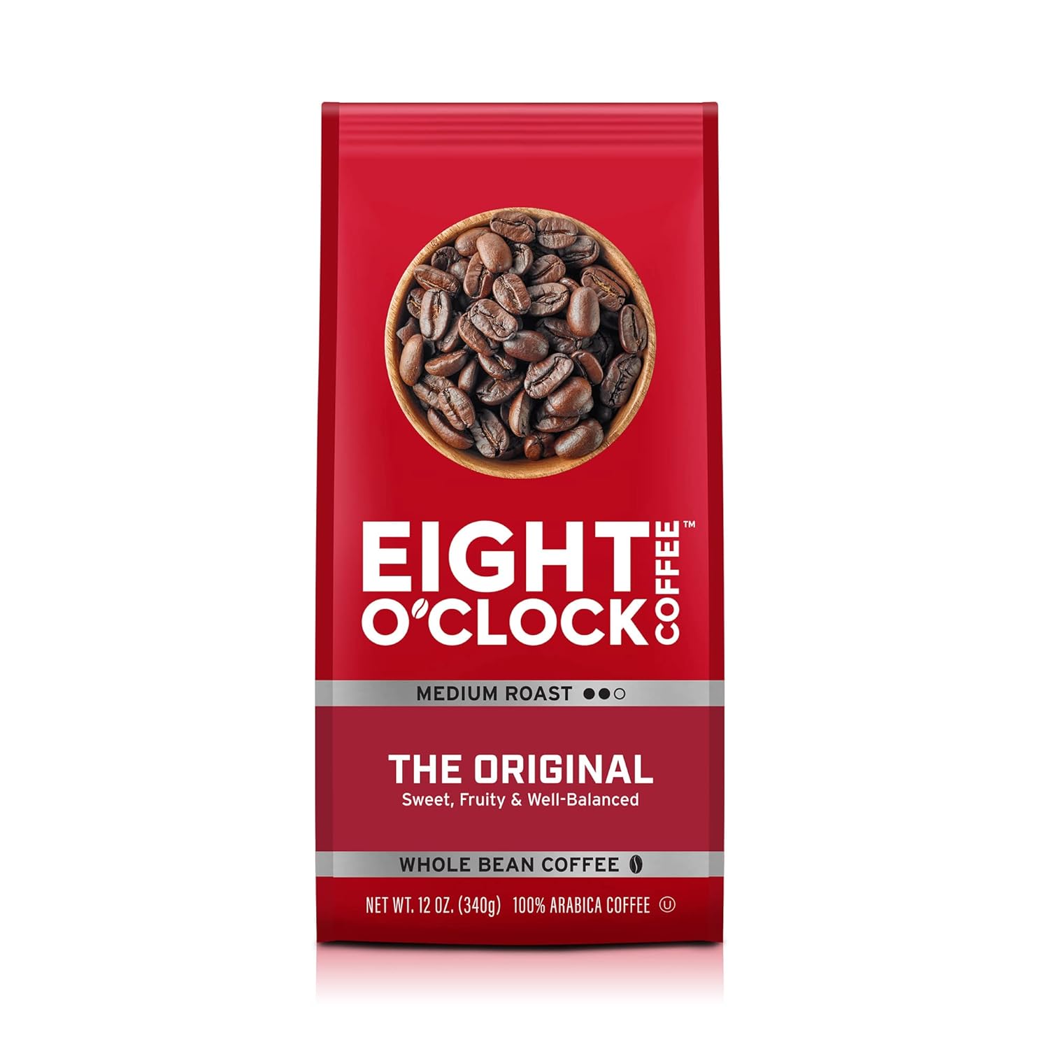 (Best By Apr-26-2025)Eight O'Clock Coffee The Original, 12 Ounce (Pack of 6) Medium Roast Whole Bean Coffee, 100% Arabica, Sweet, Fruity, Balanced Original 12 Ounce (Pack of 6)