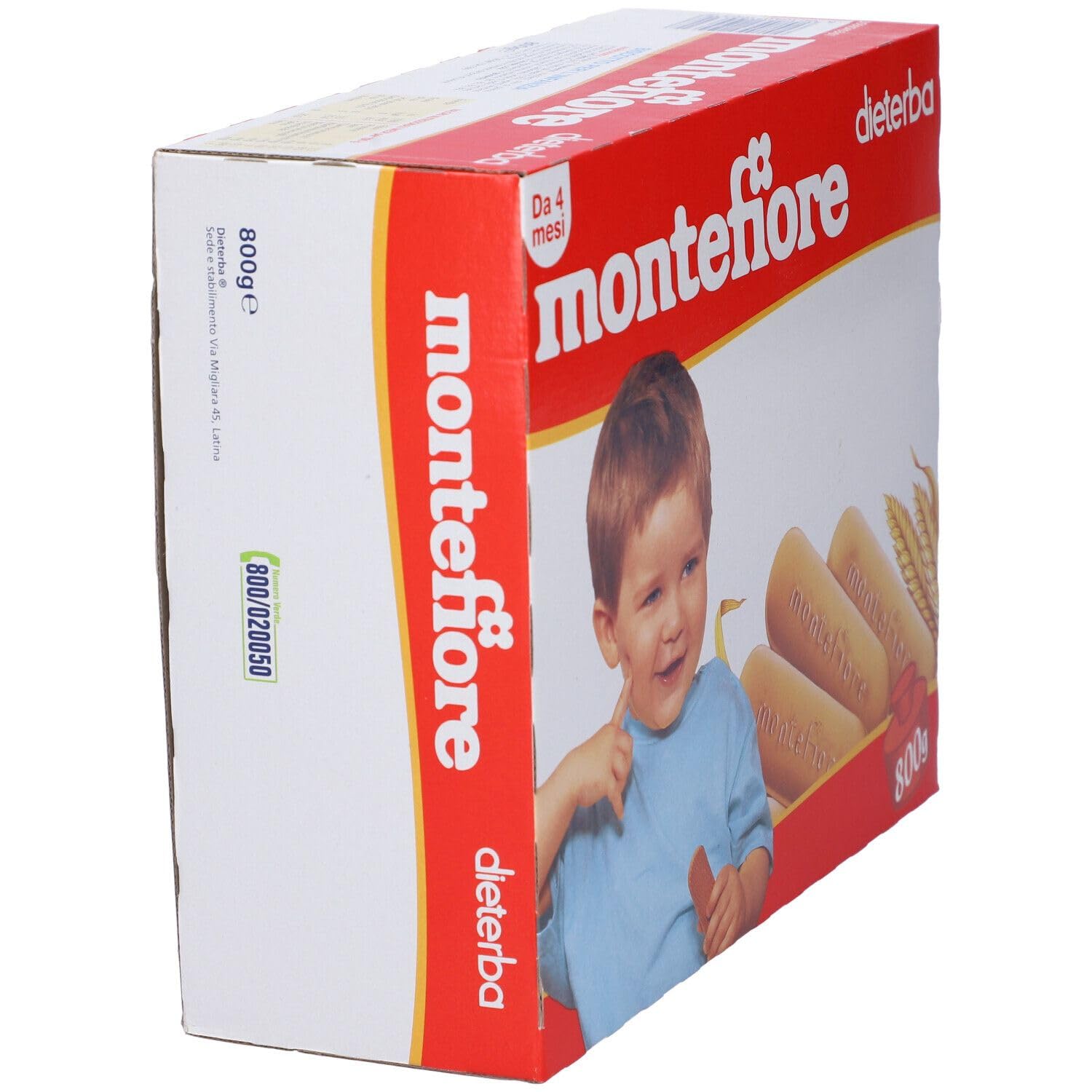 Montefiore Il Biscotto per l'infanzia - Galleta infantil (6 x 800 g, 400 g)