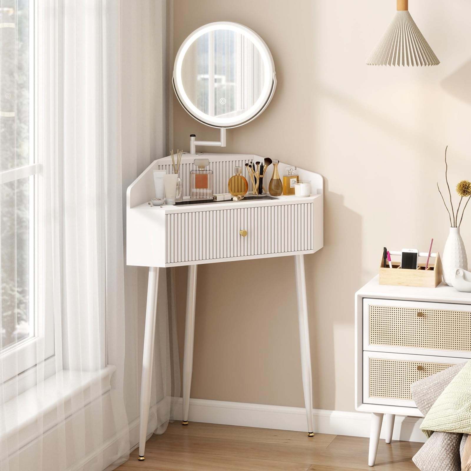 ARTETHYS Corner Vanity Desk